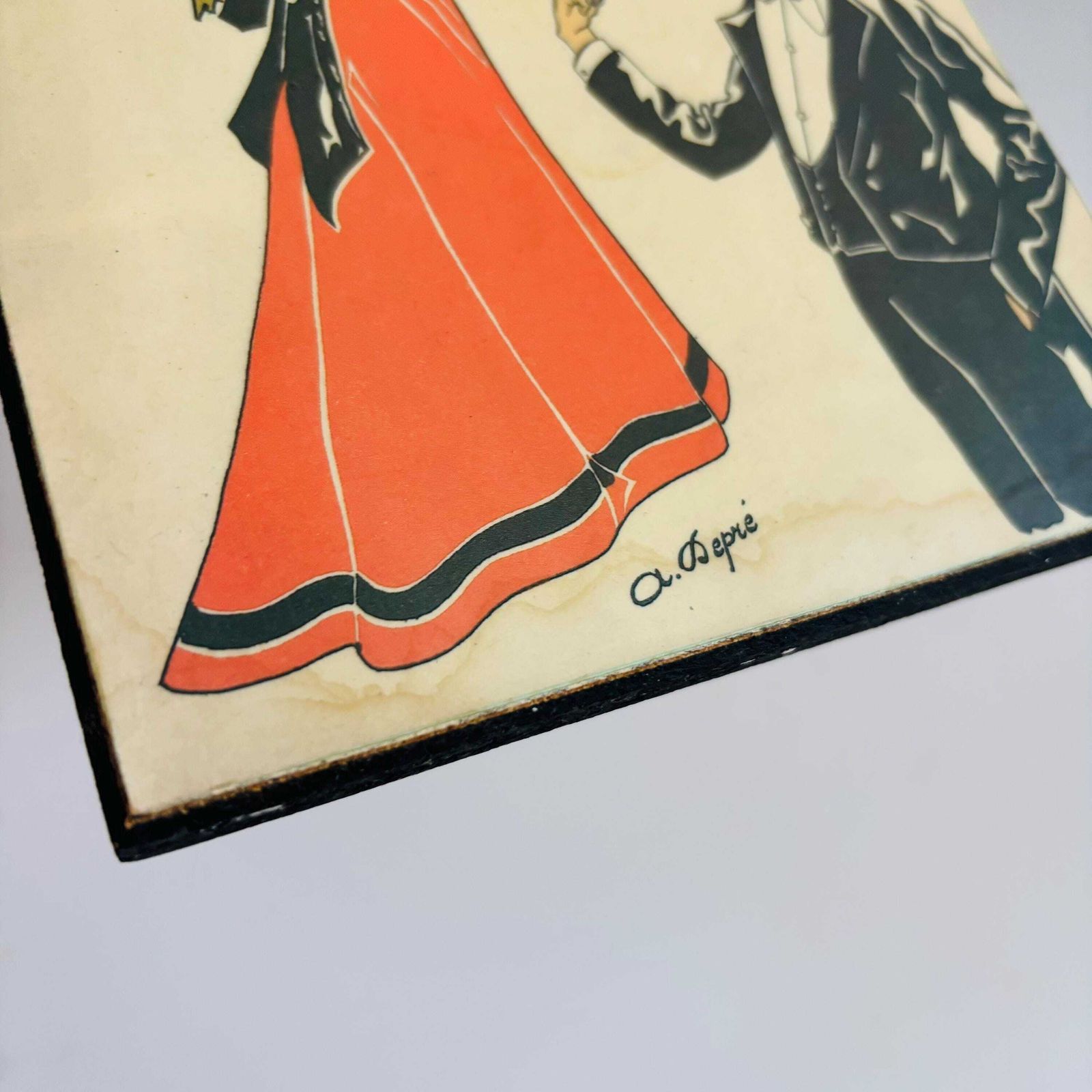 Art Nouveau 'High Muff Revue' Lithograph   French Cabaret Advertisement photo vinterior