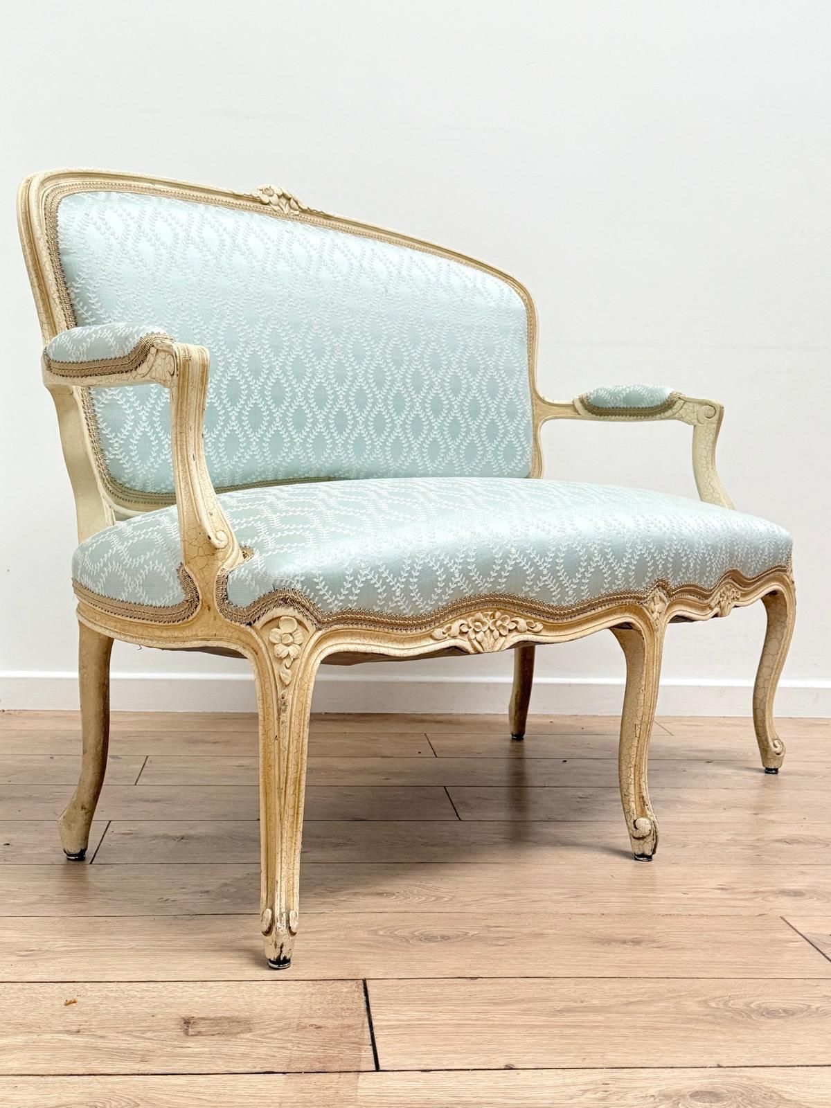 photo vinterior Very Elegant French Regency Begere Louis XV Style Sofa 0221.