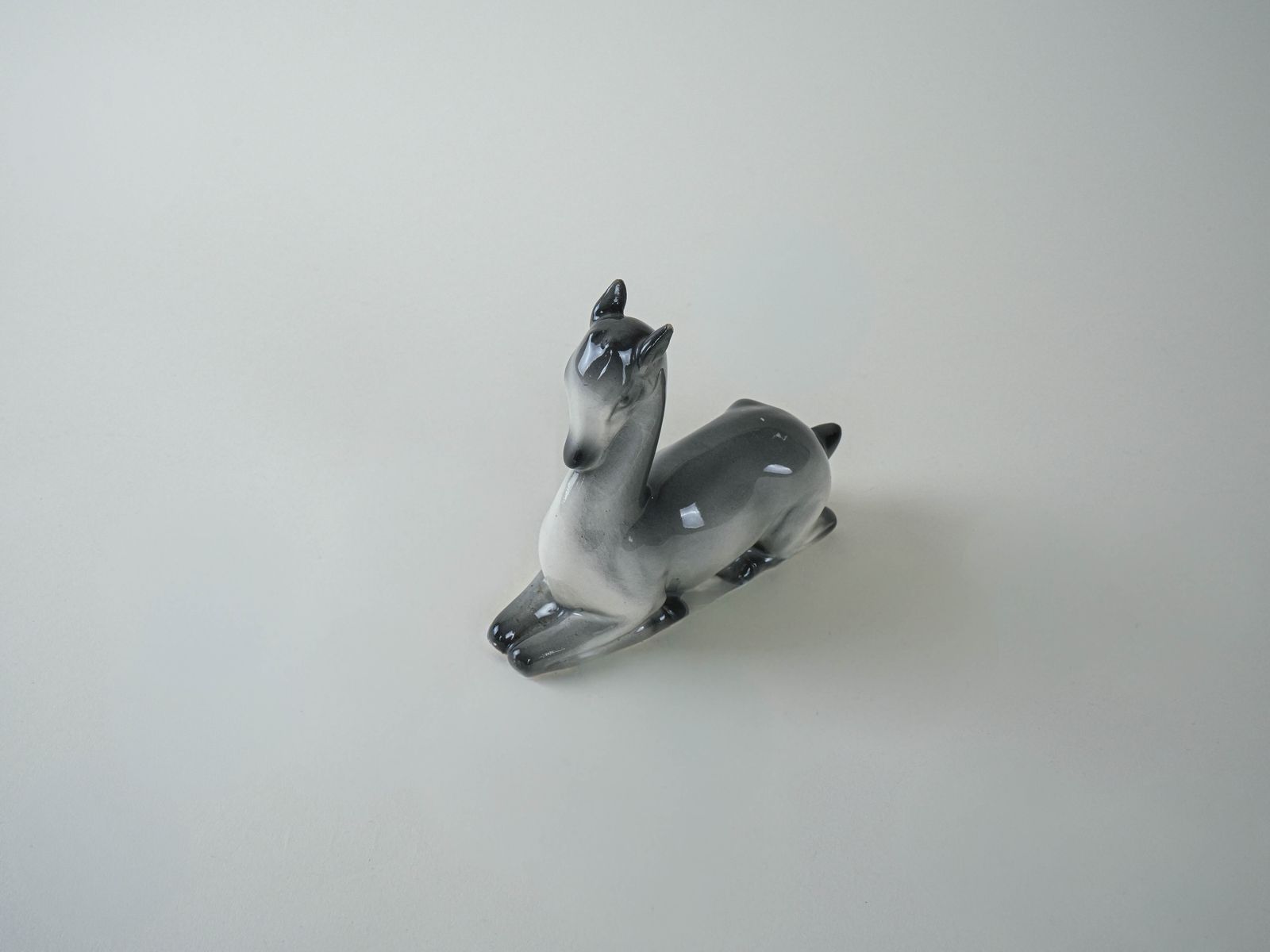Ceramic Deer Figurine Danish Design 1970s Production Denmark photo vintage