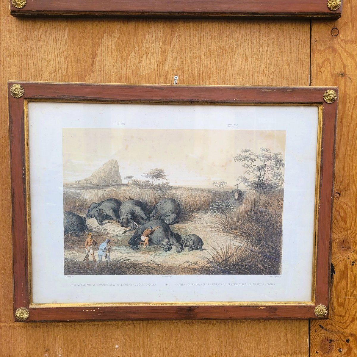 Set Of 7 Framed Engravings, Hunting In Asia, 19th Century photo furniture