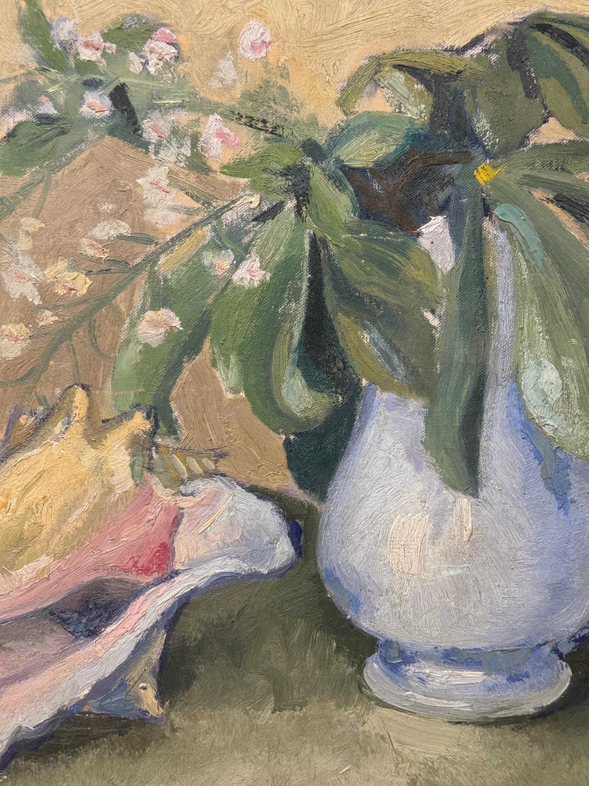 Shell And Floral Still Life Oil Painting photo Art