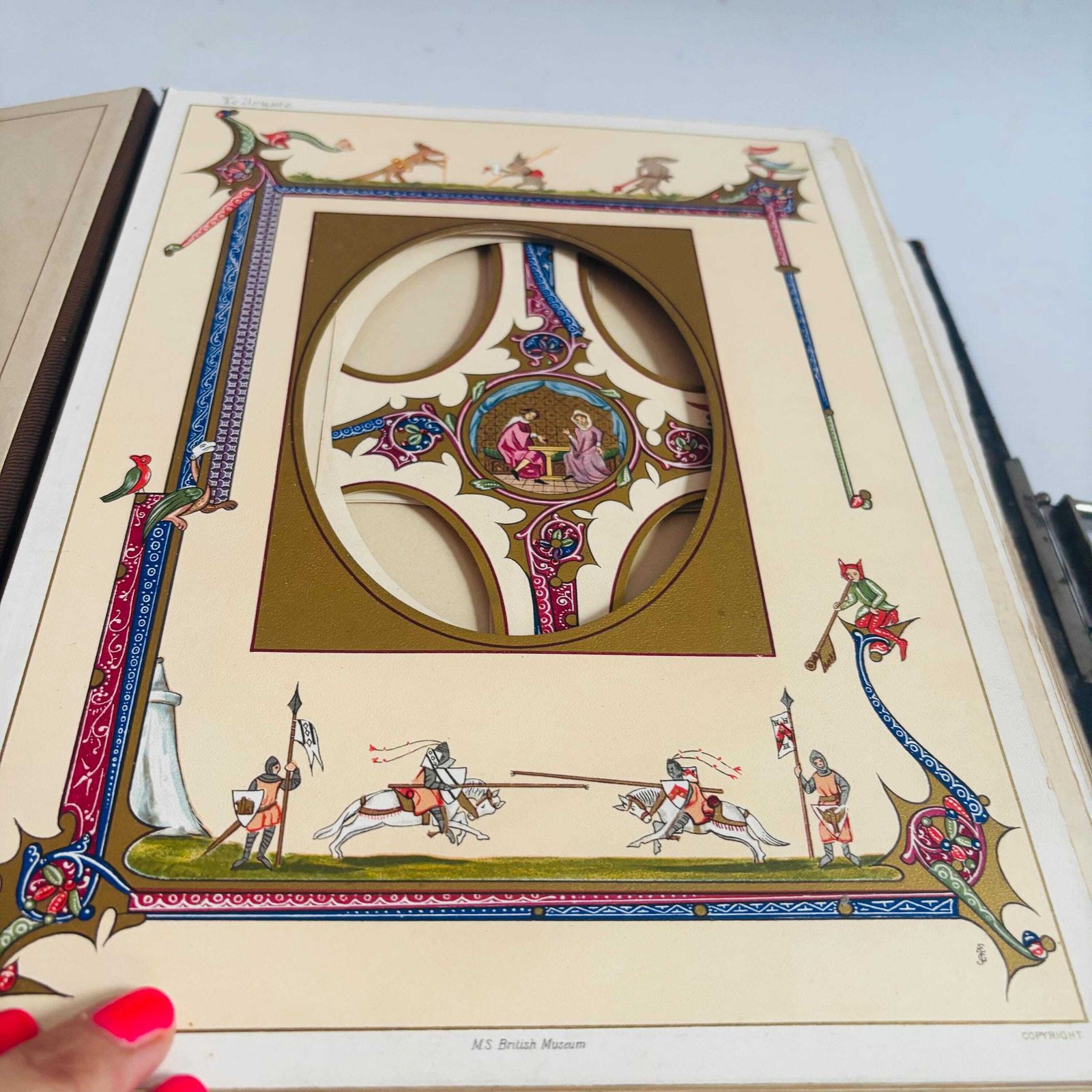 Antique Leather Album | Medieval Illuminated Manuscript Art, British Museum photo furniture