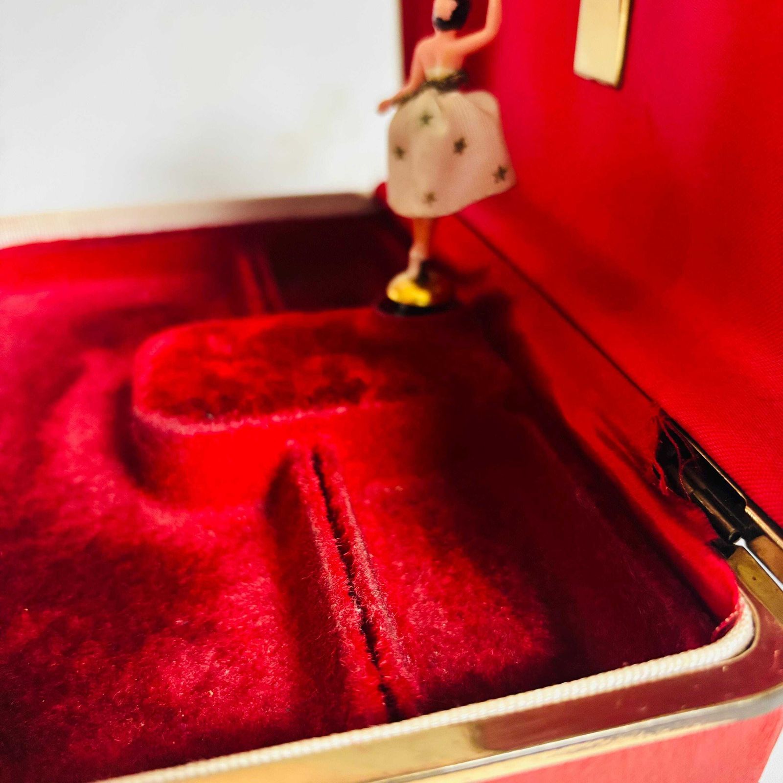 photo for sale Vintage Reuge Swiss Musical Jewelry Box With Ballerina