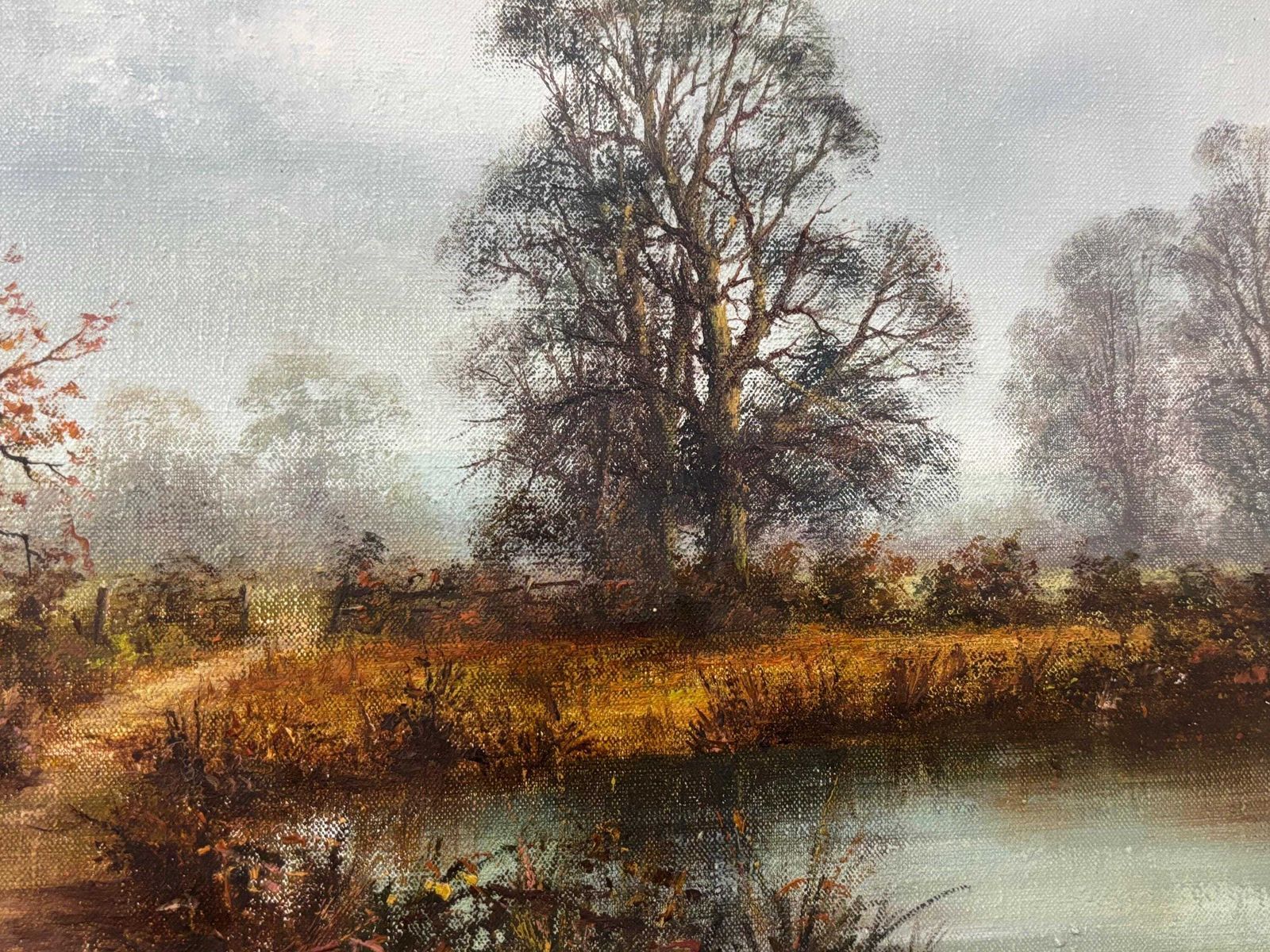 Original Oil Painting Colin Maxwell Parsons "Autumn River" Landscape Canvas photo 750.0