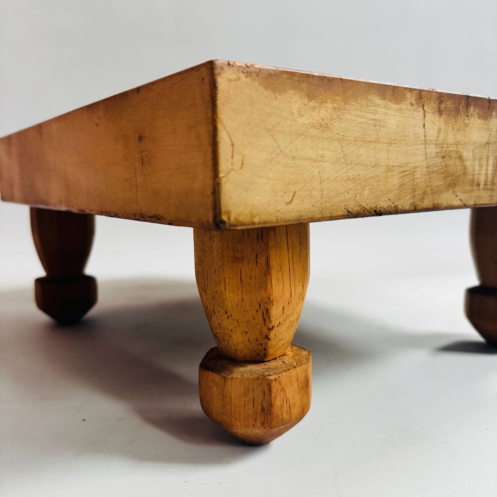 photo furniture Mid Century Wood Shogi Go Table: 100 Year Old Wood Japanese Board