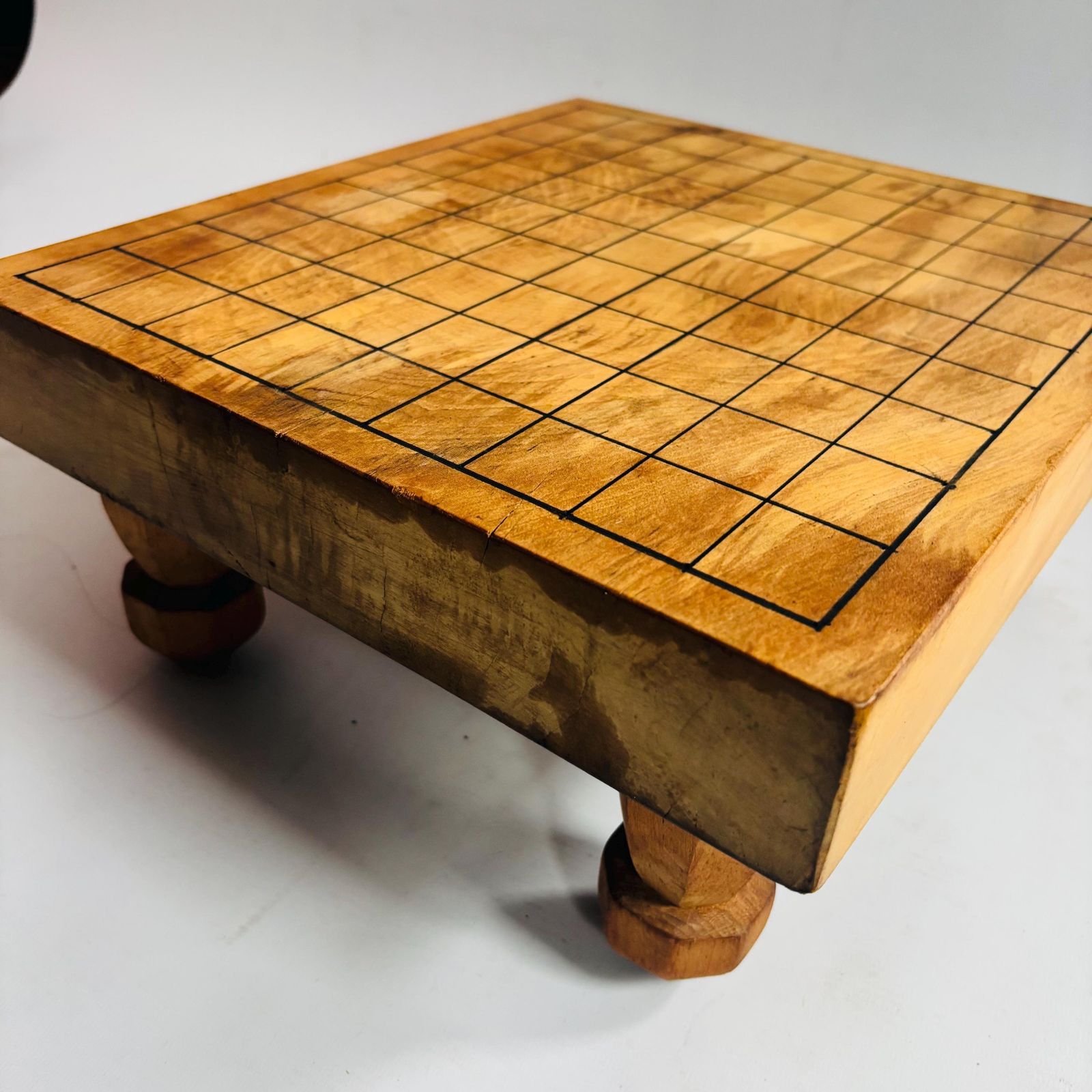 Furniture Mid Century Wood Shogi Go Table: 100 Year Old Wood Japanese Board photo
