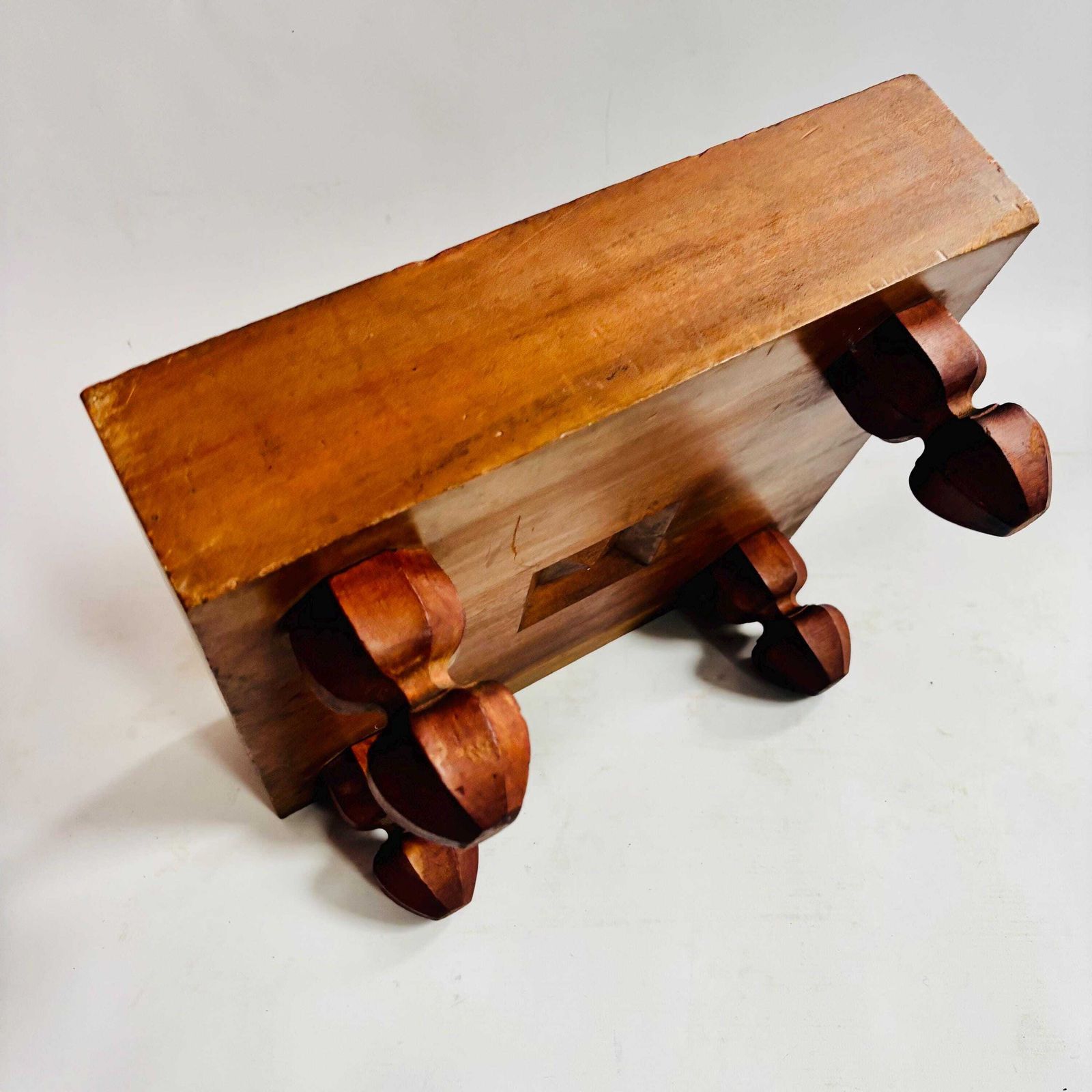 Antique Kaya Or Zelkova Wood Shogi Go Table: 100 Year Old Wood Japanese Board