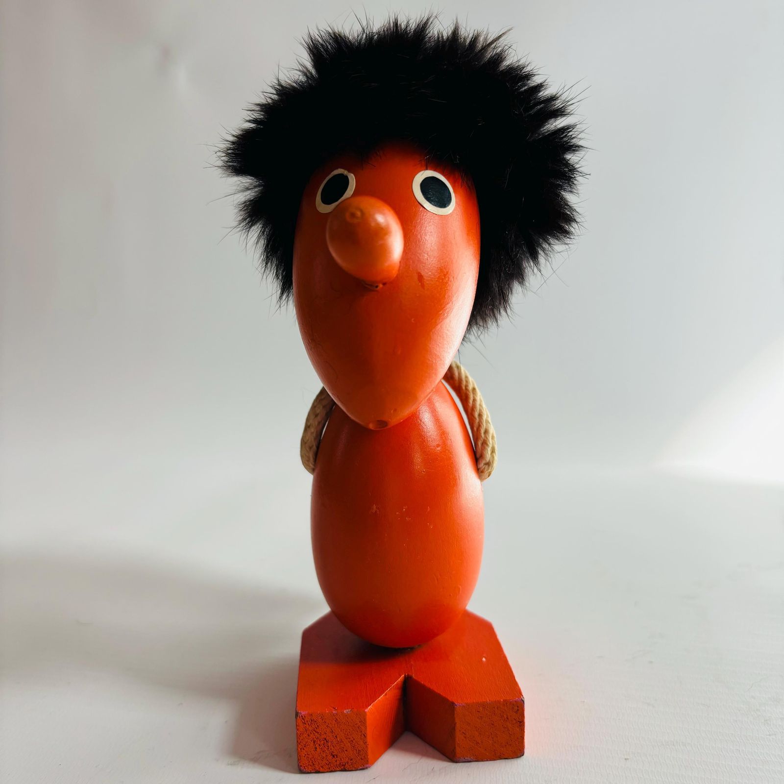 Rare Hans Bolling Teak Troll Gong Brush: Danish Modern Design photo for sale