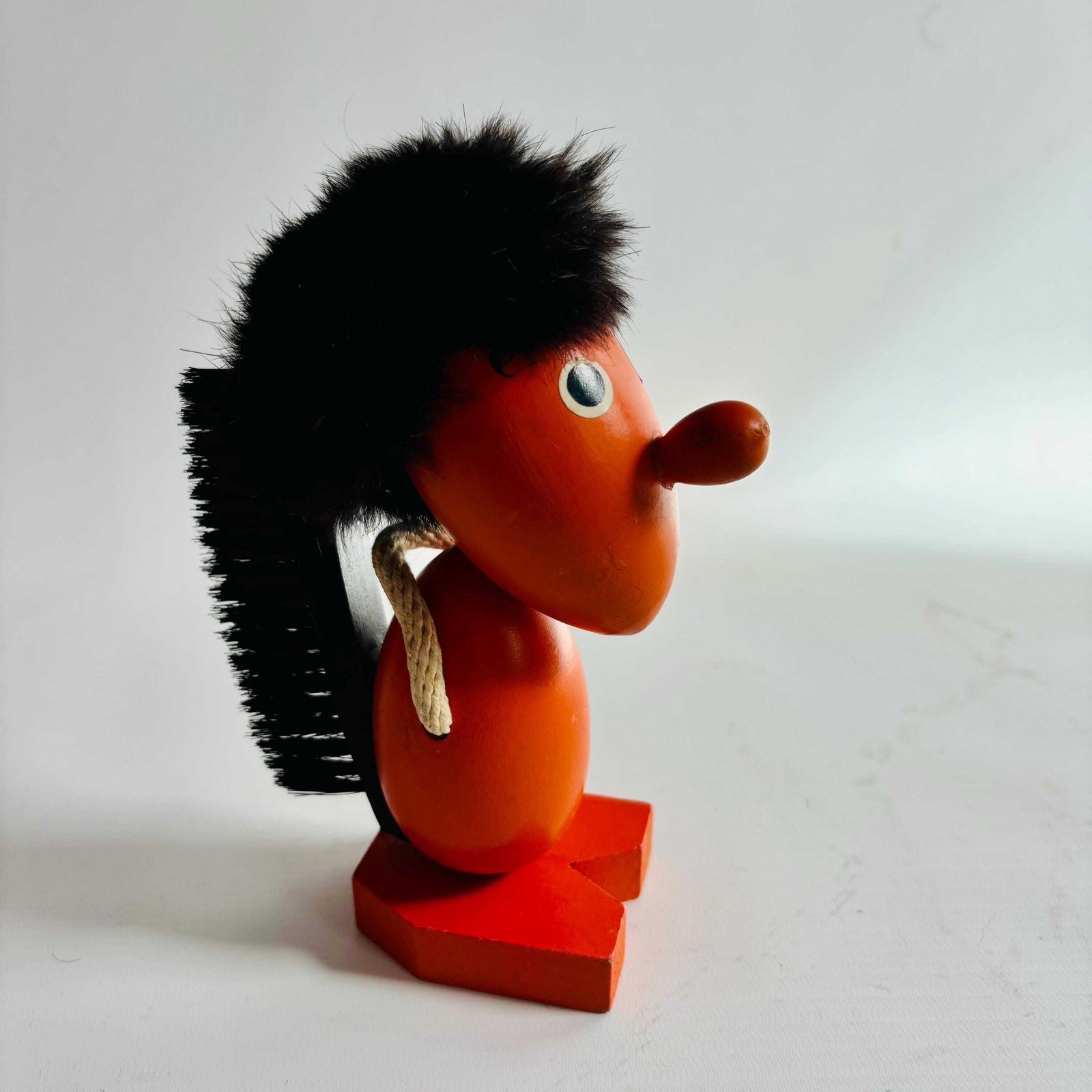 Rare Hans Bolling Teak Troll Gong Brush: Danish Modern Design photo 88.0