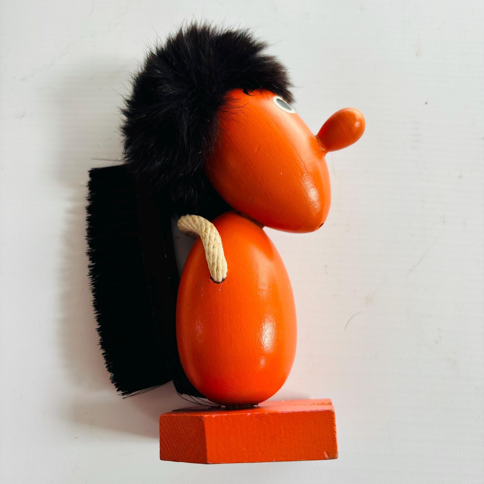 Rare Hans Bolling Teak Troll Gong Brush: Danish Modern Design photo vintage