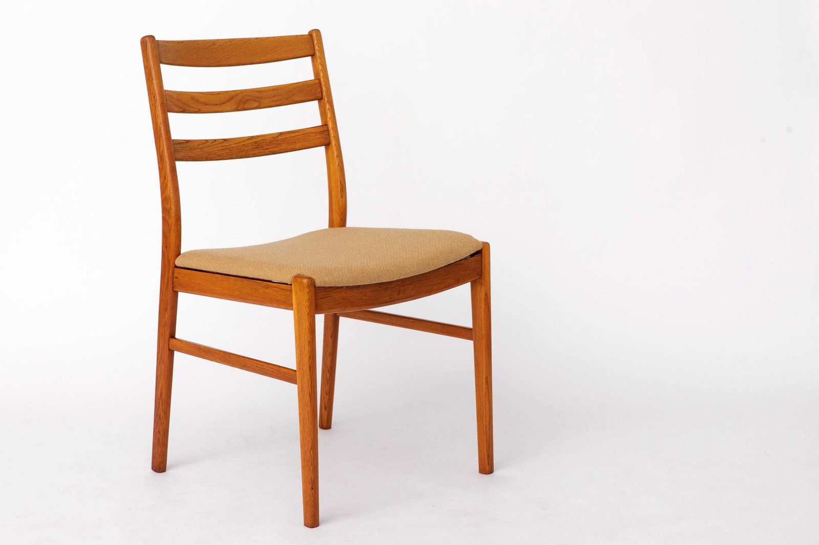 4 Vintage Swedish Oak Chairs | Alb Johansson & Söner | 1960s | One Repaired Chair Discounted photo 1188.0