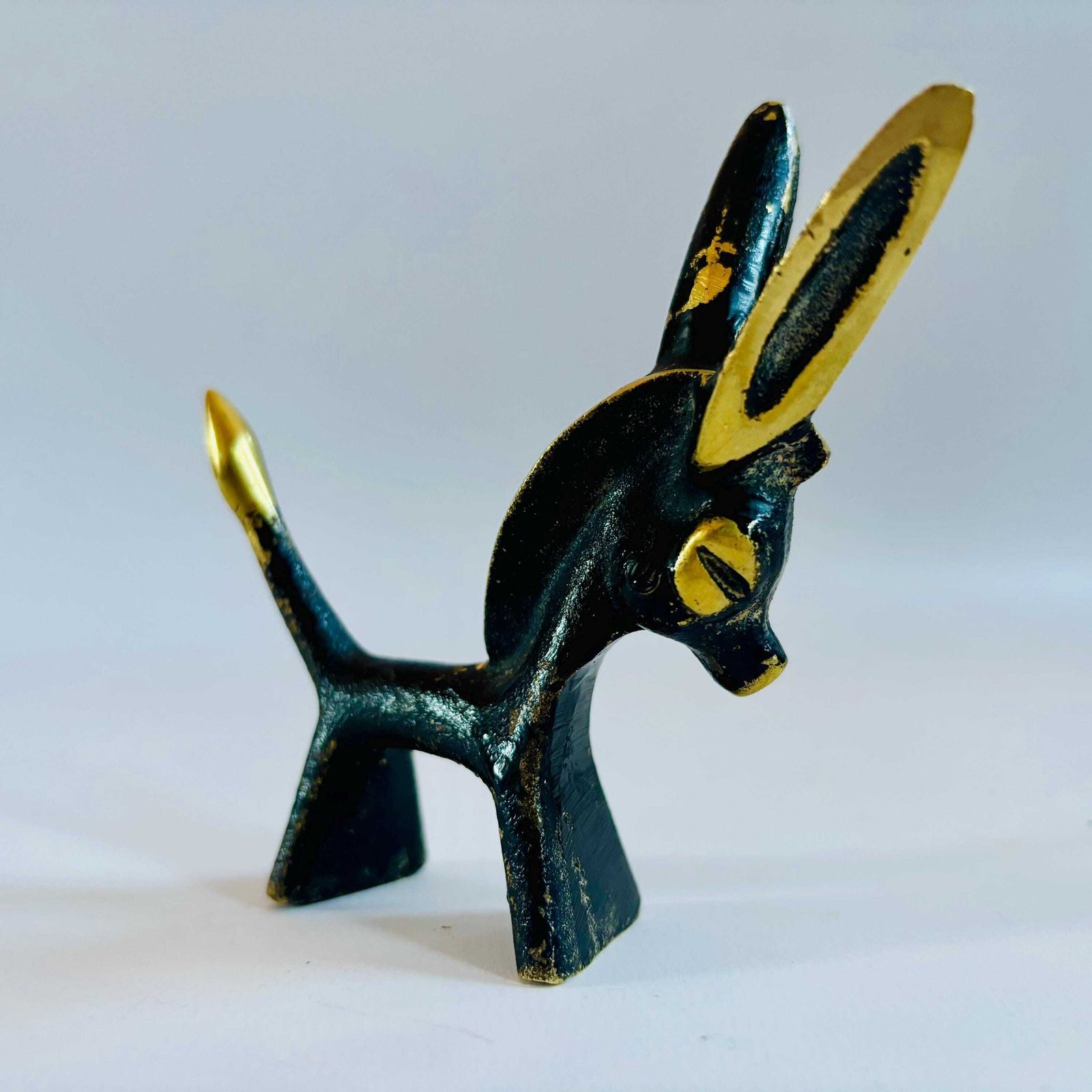 Walter Bosse Brass Donkey Figurine: Mid Century Modernist Design photo furniture