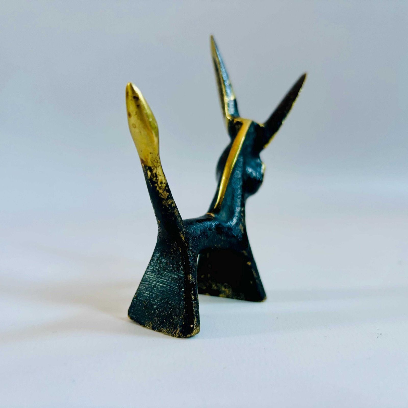 photo furniture Walter Bosse Brass Donkey Figurine: Mid Century Modernist Design