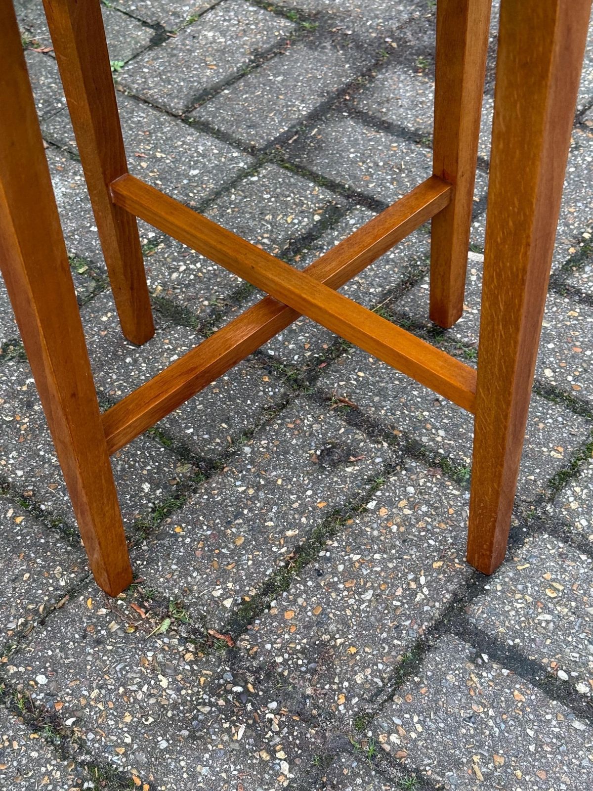 Vintage Retro Scandinavian Style Folding Side Table – Retro Teak Effect Mid Century Table (1) photo buy