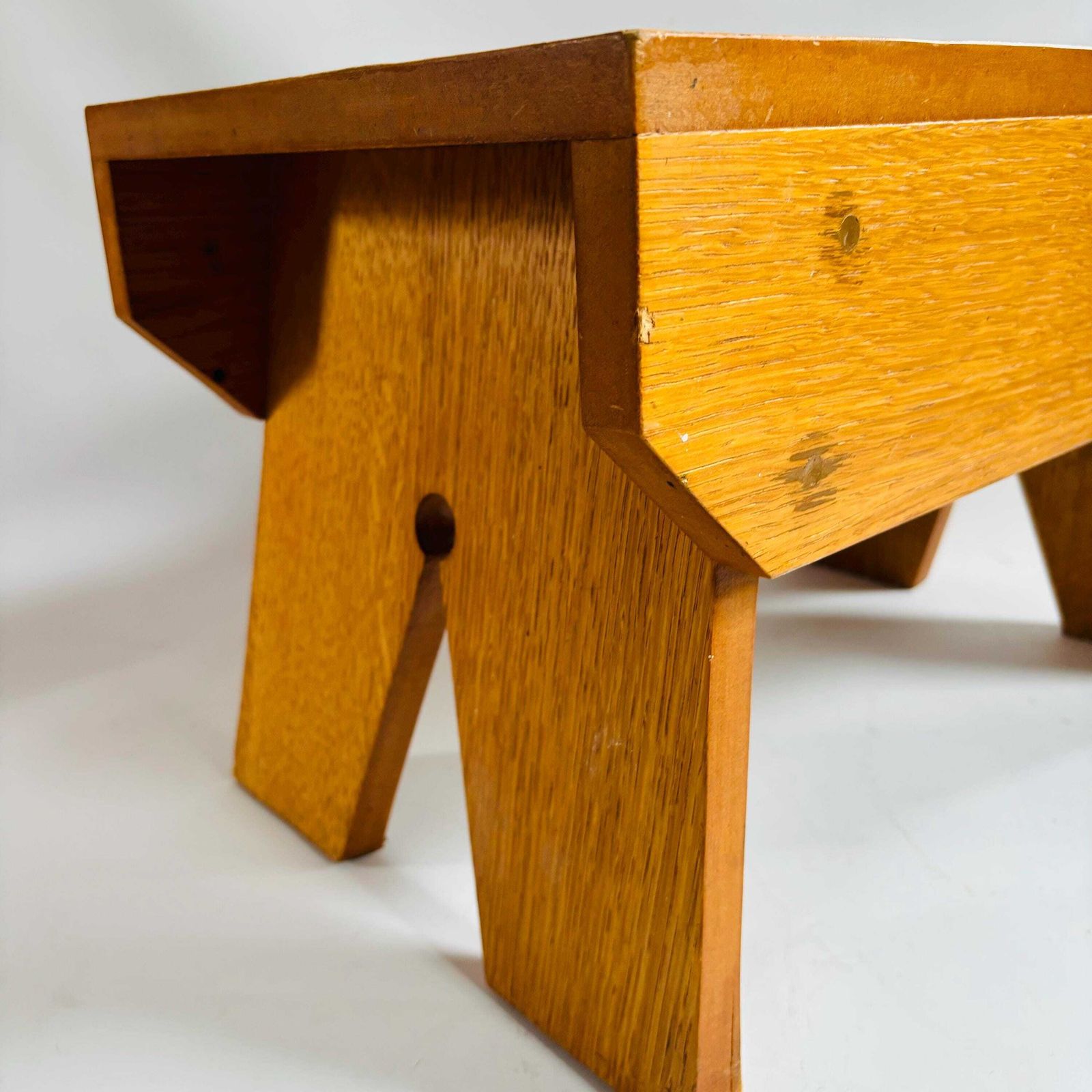 Mid Century Oak Step Stool: Scandinavian Folk Style Market Frano Wv Scuff On Feet photo Furniture
