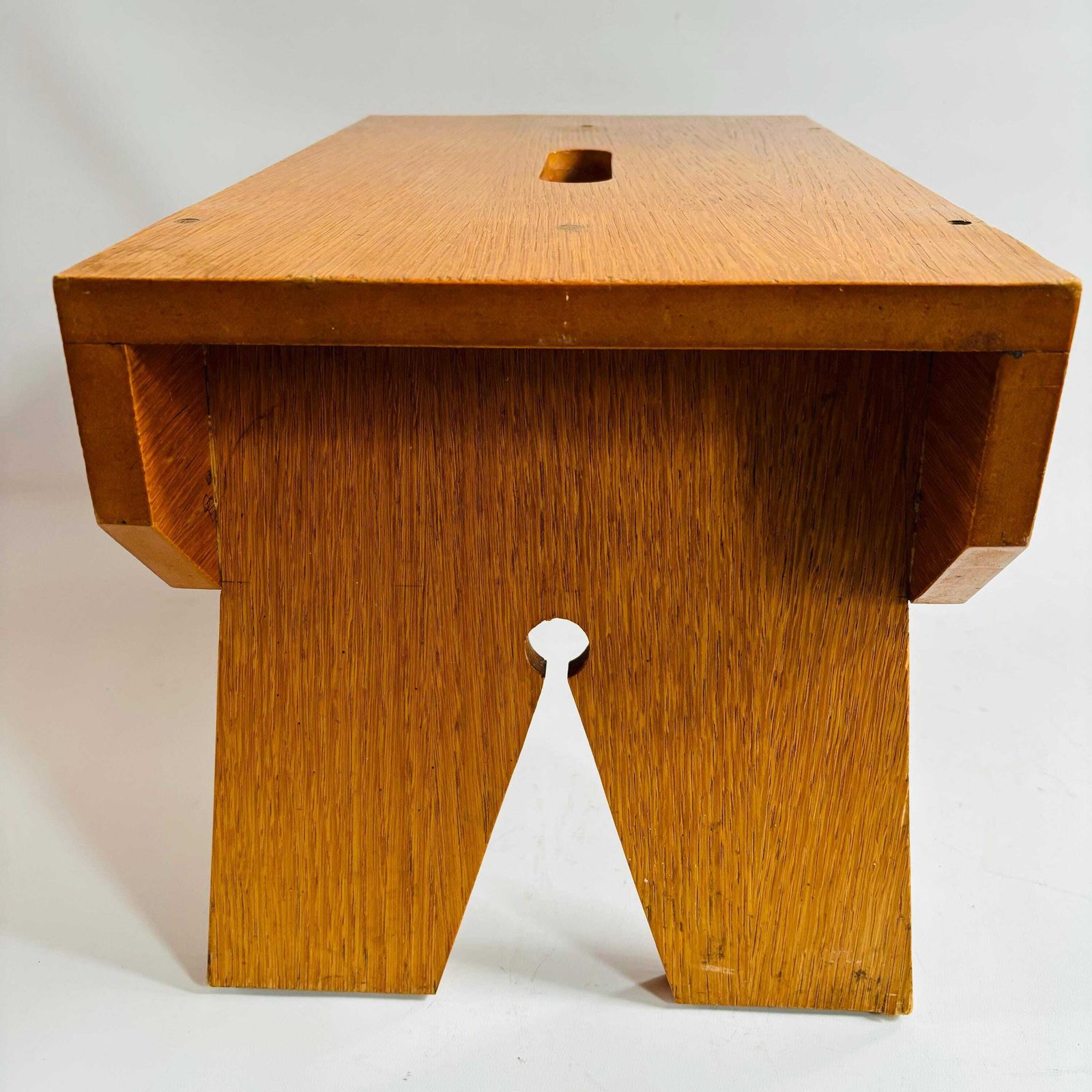 photo furniture Mid Century Oak Step Stool: Scandinavian Folk Style Market Frano Wv Scuff On Feet