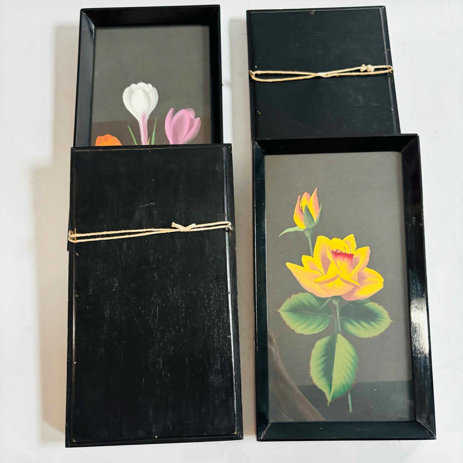 Antique Floral Prints: Set Of 4, Italian Mid Century Botanical Art photo 228.0