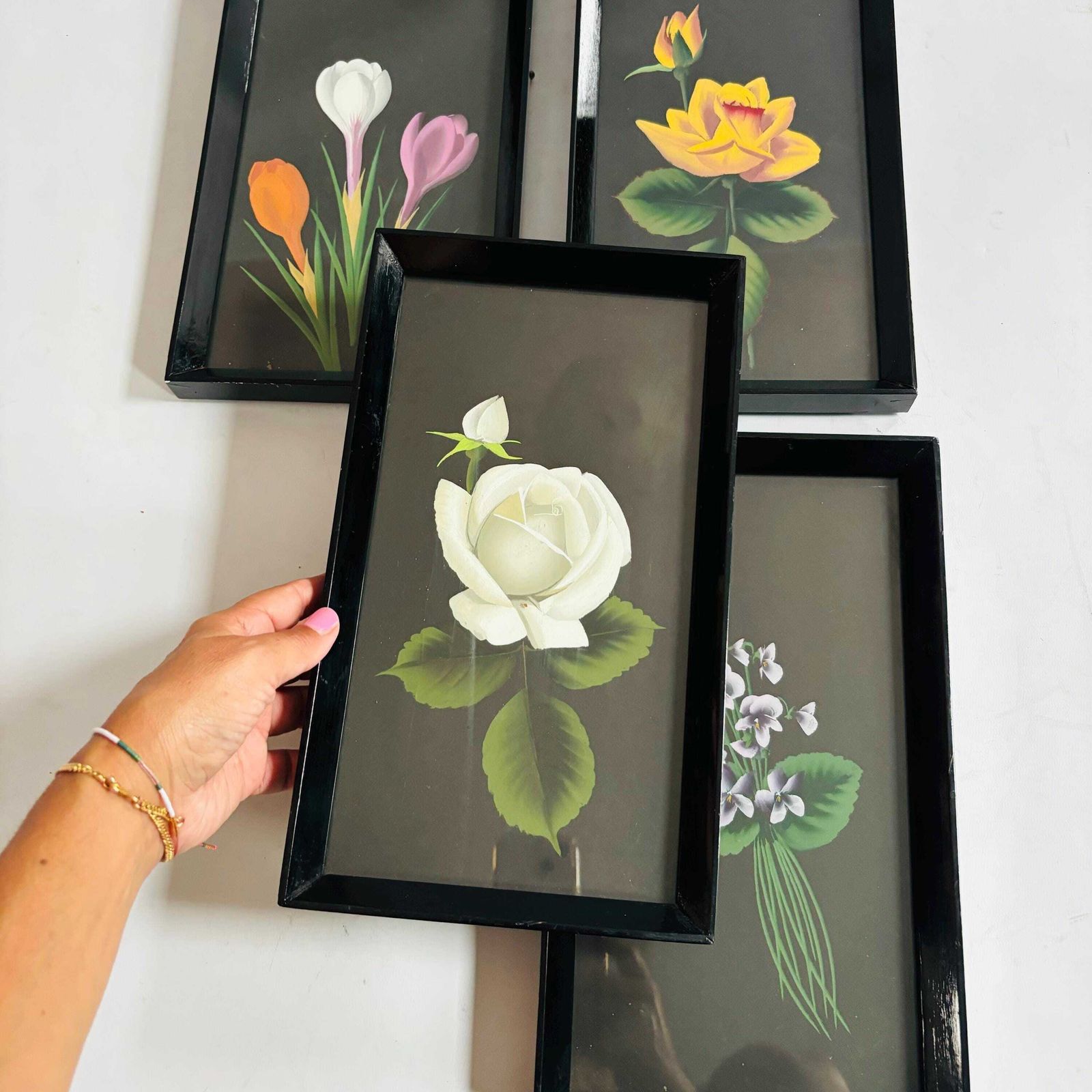 Antique Floral Prints: Set Of 4, Italian Mid Century Botanical Art photo buy