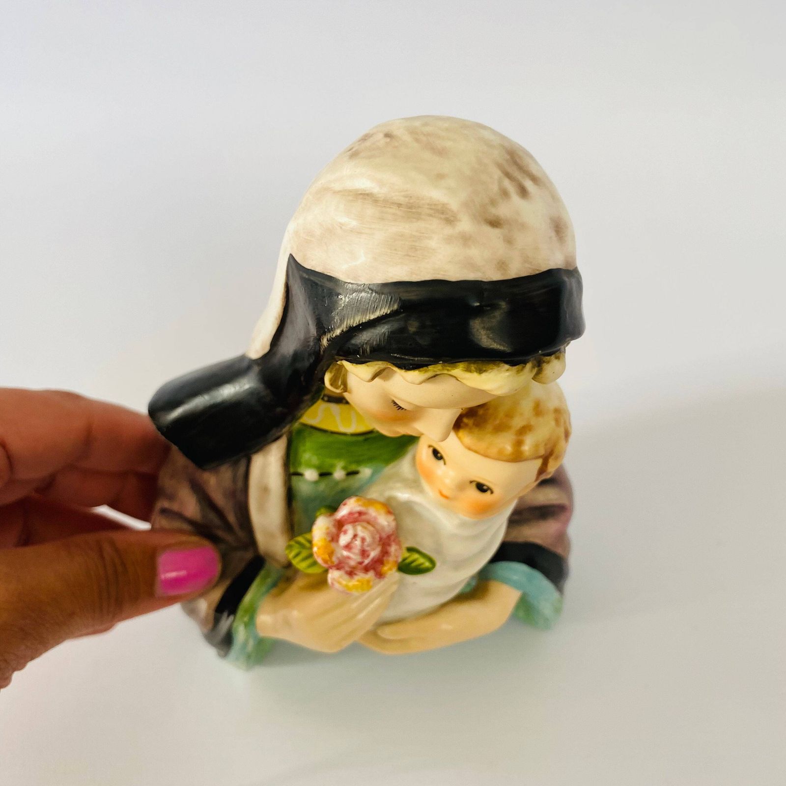 Antique W. Goebel Madonna And Baby Jesus Porcelain Figurine photo vinterior