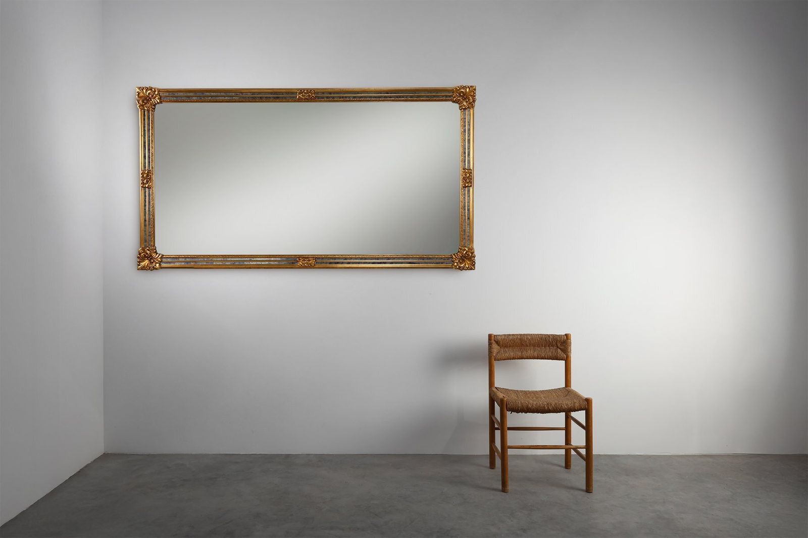 Baroque Revival Mirror In Gilded Resin From Deknudt, Belgium, 1950s photo for sale