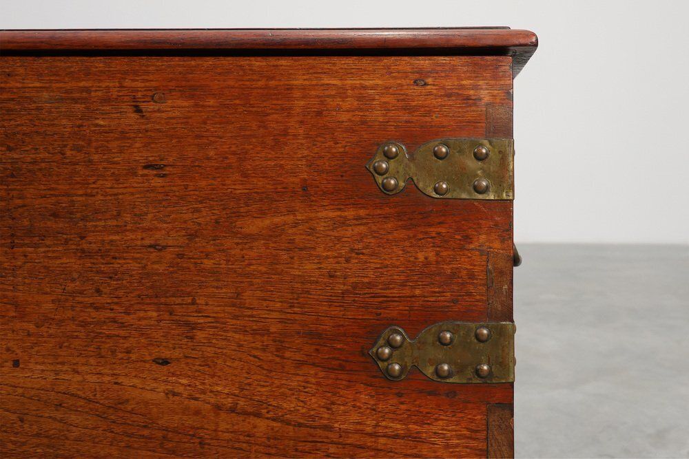 Antique 19th Century Dutch Teak Blanket Chest, Netherlands photo for sale