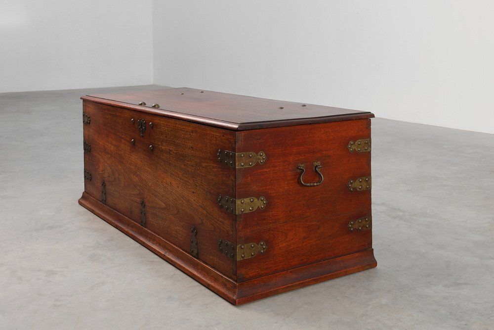 photo for sale Antique 19th Century Dutch Teak Blanket Chest, Netherlands