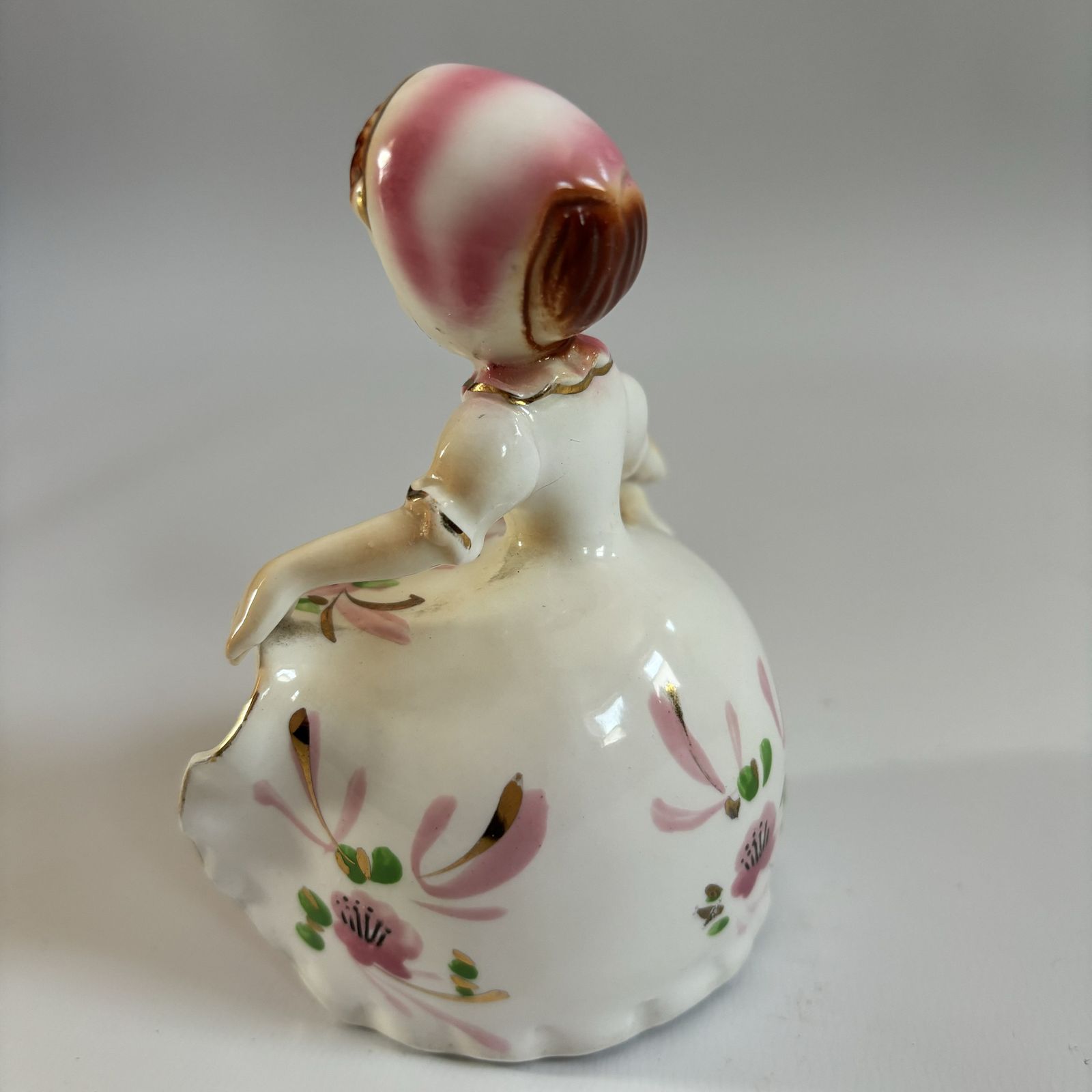 Vintage Lefton Ceramic Flower Girl Figurine: 1950s Japanese Ornament photo buy