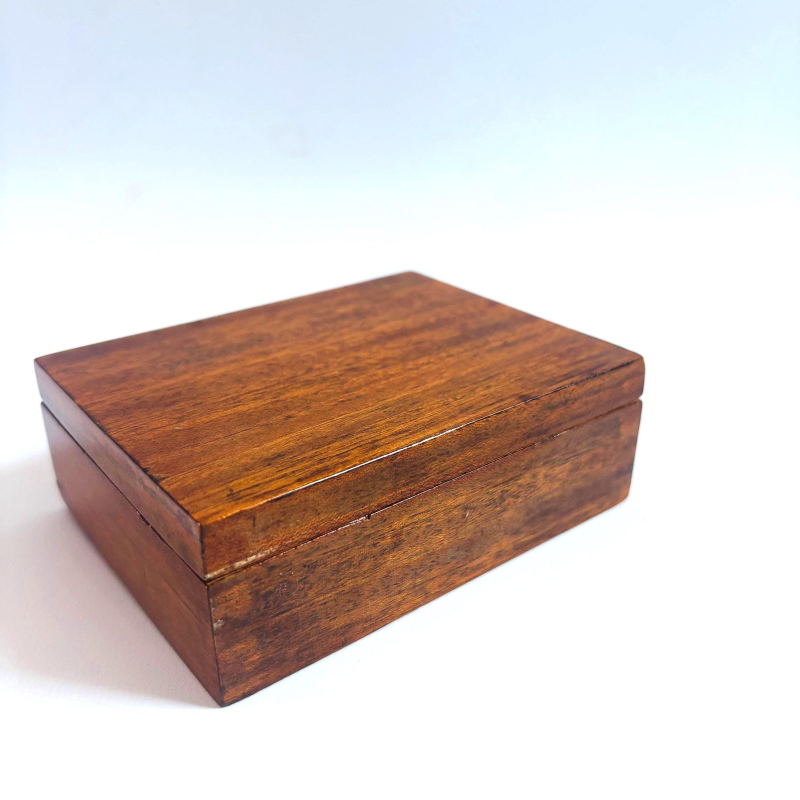Antique Rosewood Box: 1930s Petite Wooden Keepsake With Dovetail photo furniture