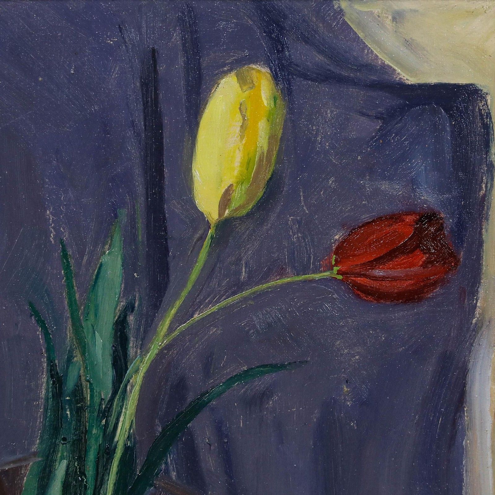 Fernand Coustans (1878 1975) Framed Mid 20th Century Oil, Tulips In A Vase photo Art