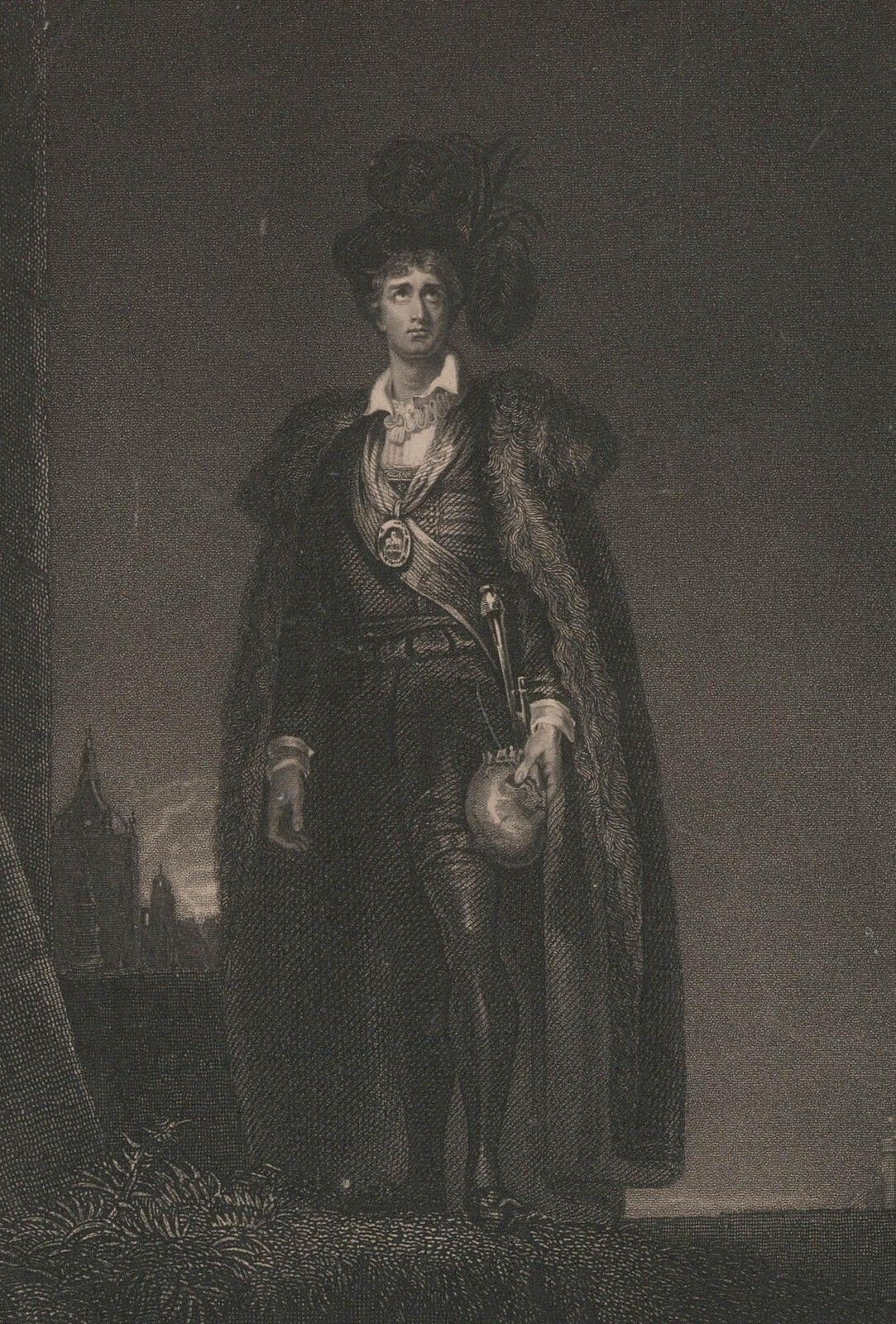 John Rogers After Sir Thomas Lawrence Engraving, Hamlet At The Grave Of Yorick photo furniture