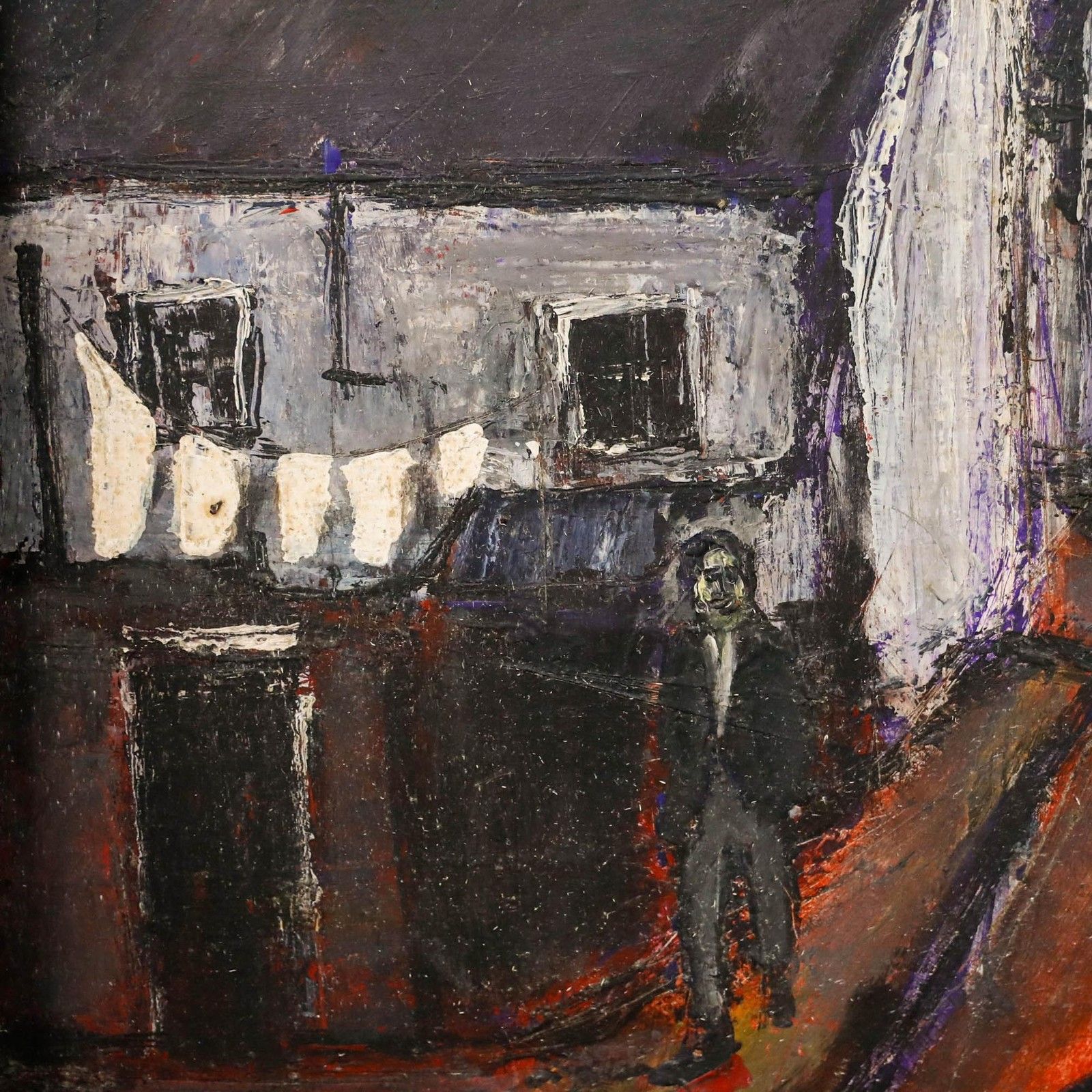 Tom Brown 1974 Oil, Industrial Town photo vinterior