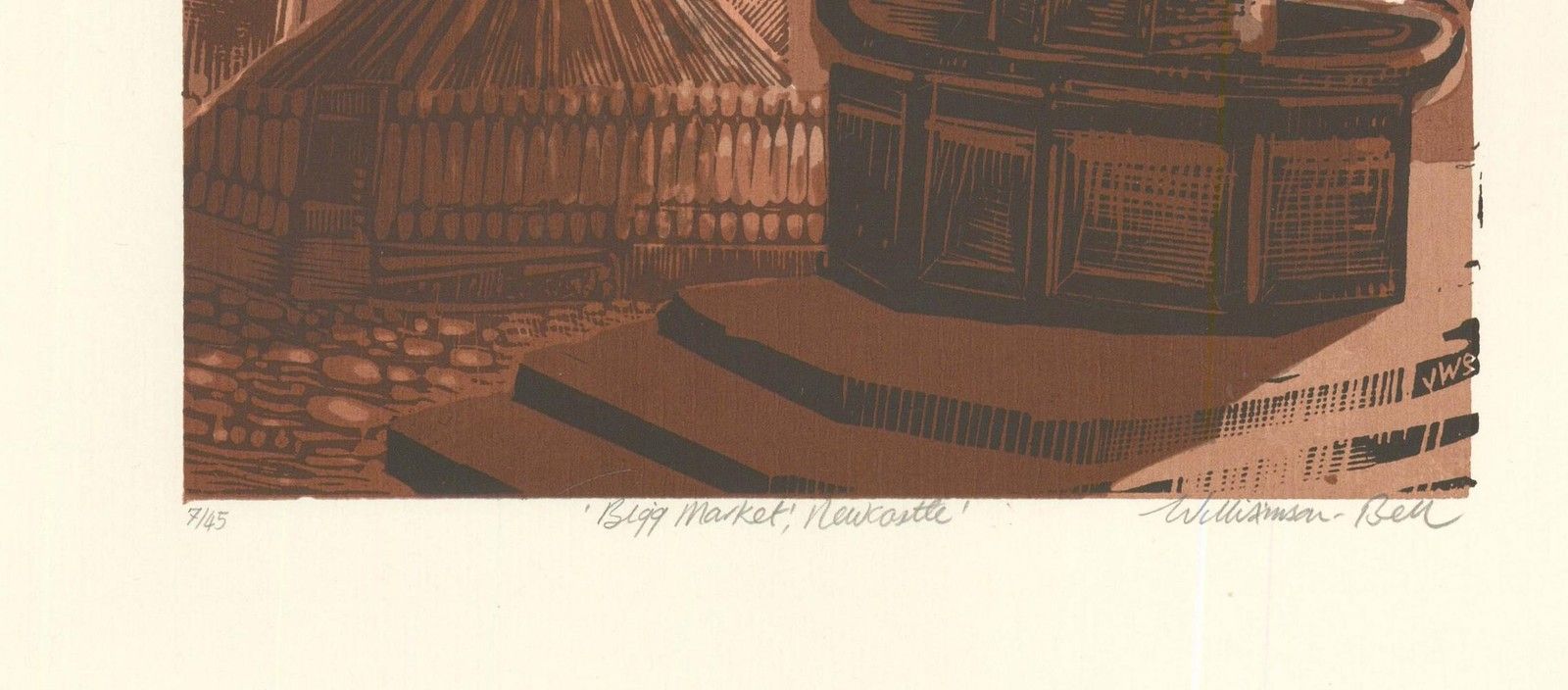 James Williamson Bell (1938 2010) Silkscreen, Bigg Market, Newcastle photo for sale