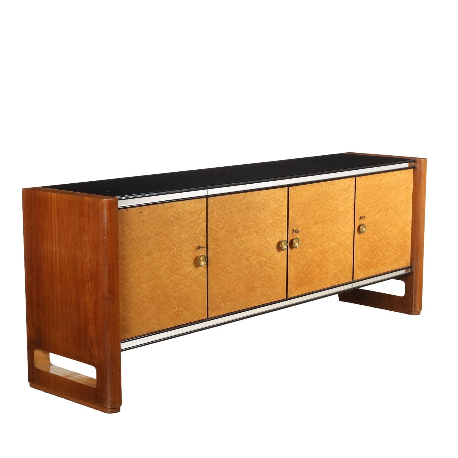 Vintage Cabinet Palazzi Dell'arte Cantù Walnut Veneer Italy 1940s
