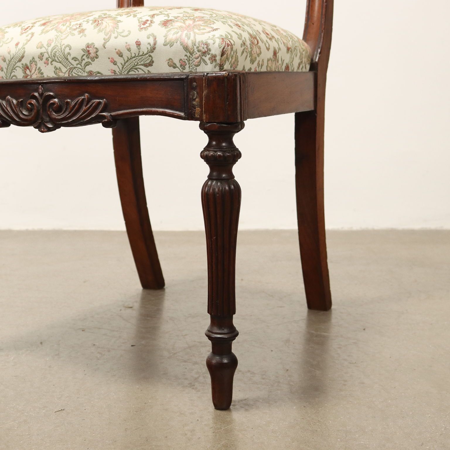 Antique Chairs Restoration Period Carved Mahogany XIX Century photo vintage
