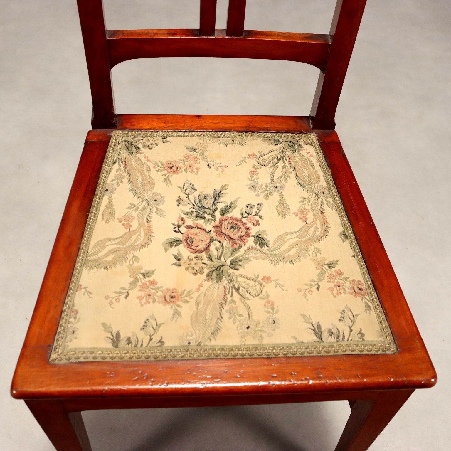 Art Nouveau Chairs Mahogany Fabric Padding XX Century photo 430.0