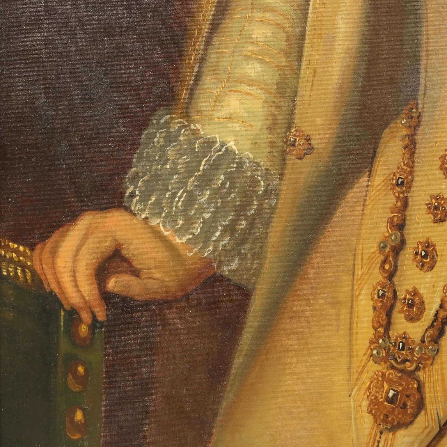 photo furniture Antique Painting Portrait Of A Noblewoman Oil On Canvas XIX Century