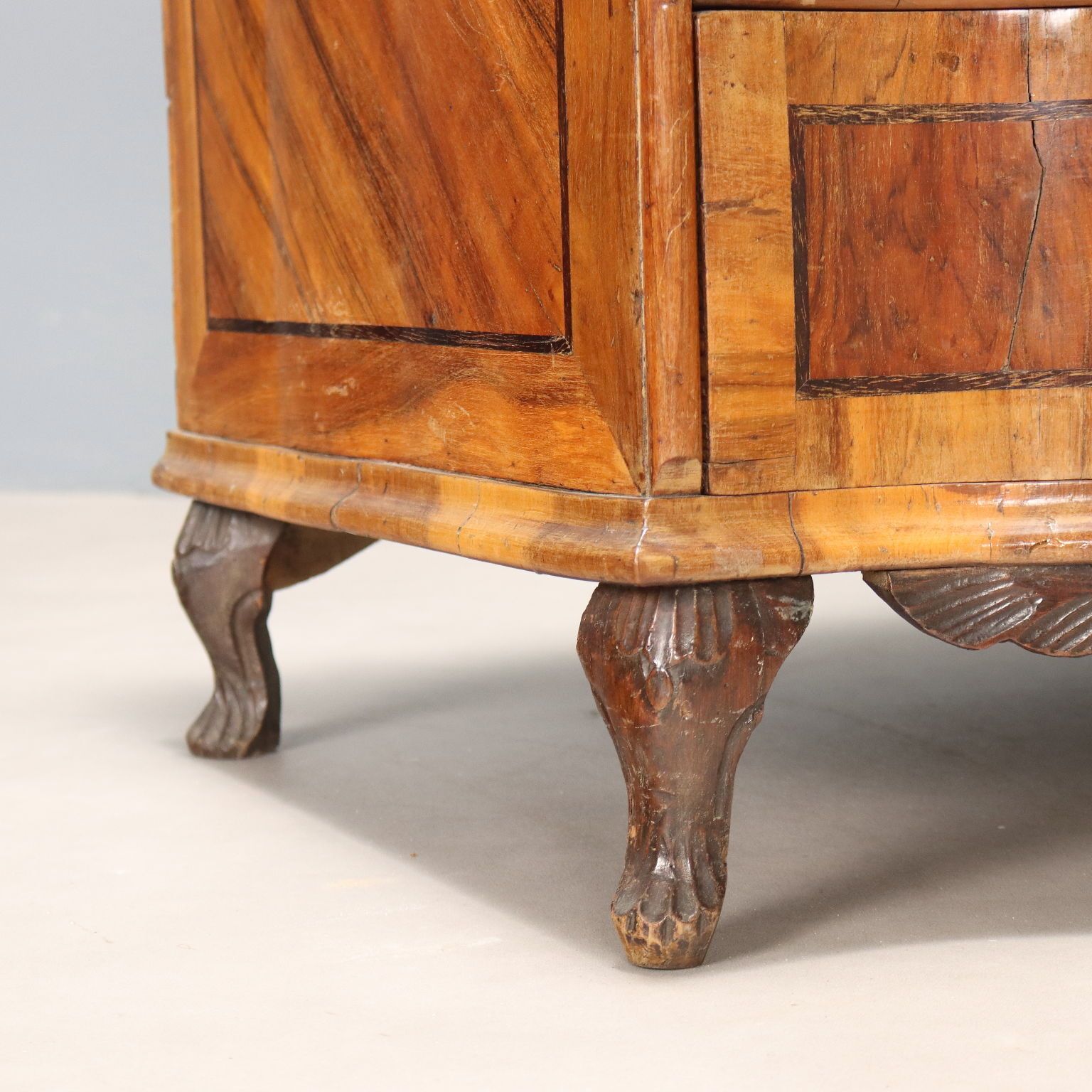 photo furniture Baroque Flap Cabinet Walnut Bronze Italy XVIII Century