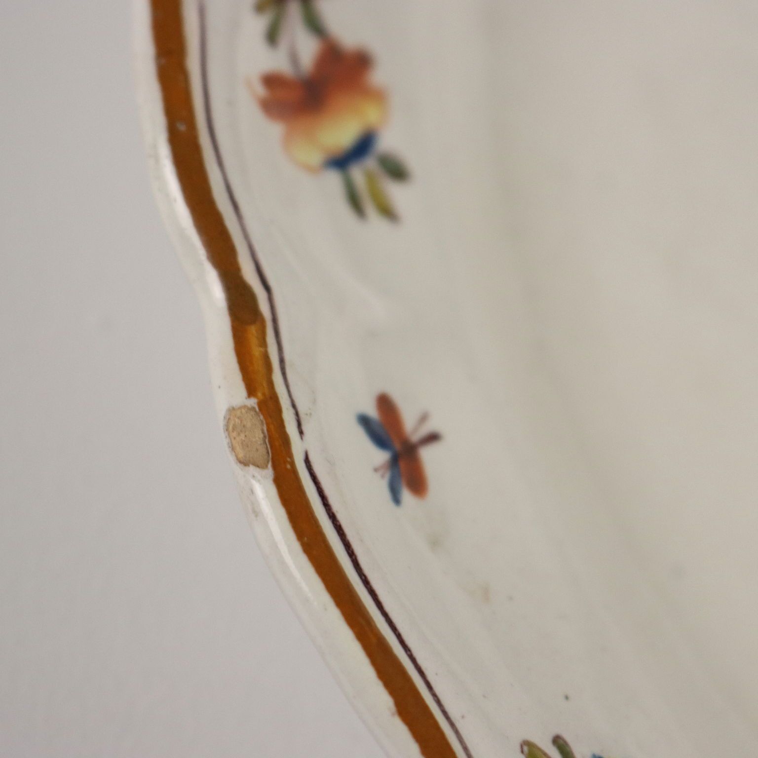 Antique Majolica Plates Manufacture Of Milan Late XVIII Century photo vintage