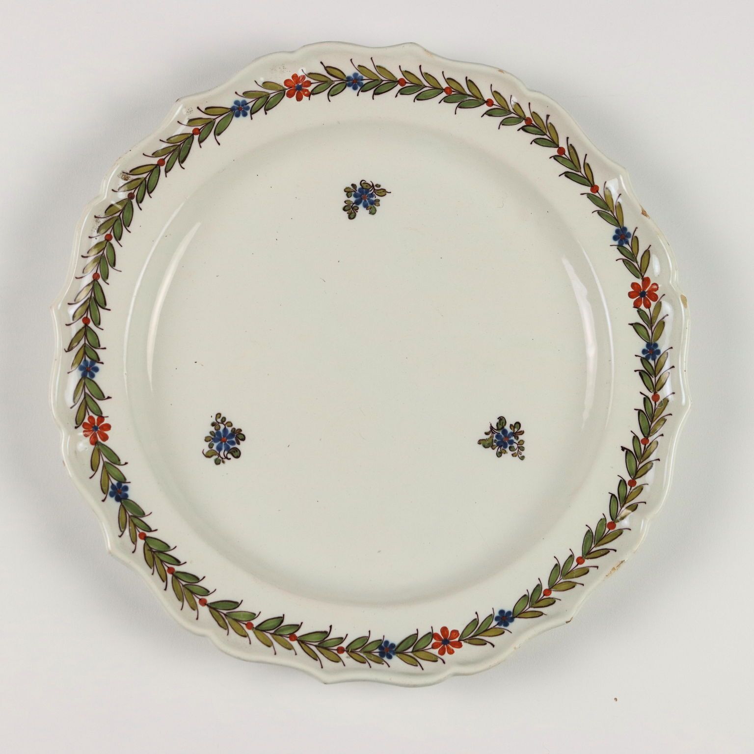 Antique Plate Majolica Manufacture Of Milan Italy Late XVIII Century