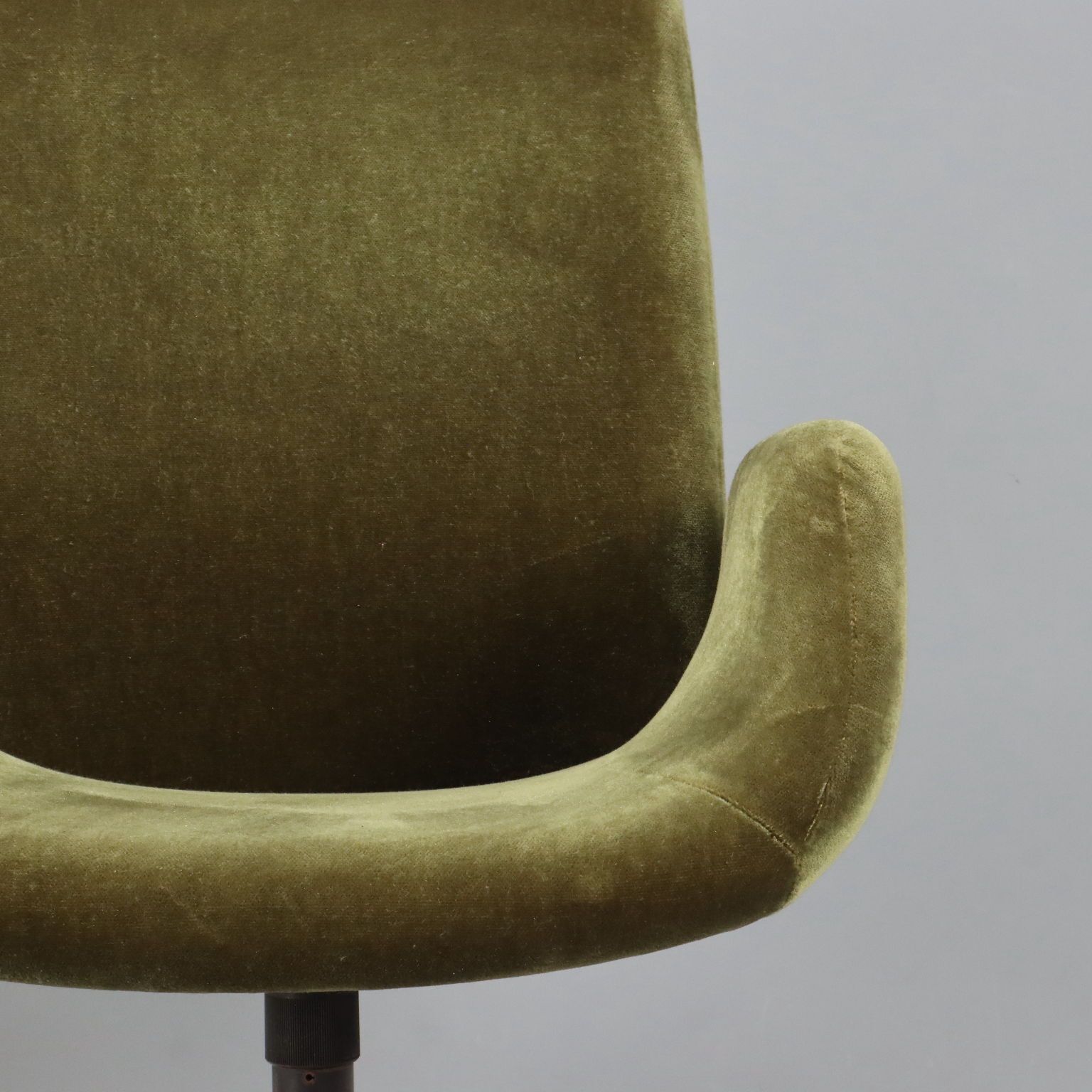 Vintage Armchairs Fabric Foam Metal Design Italy 1970s photo buy