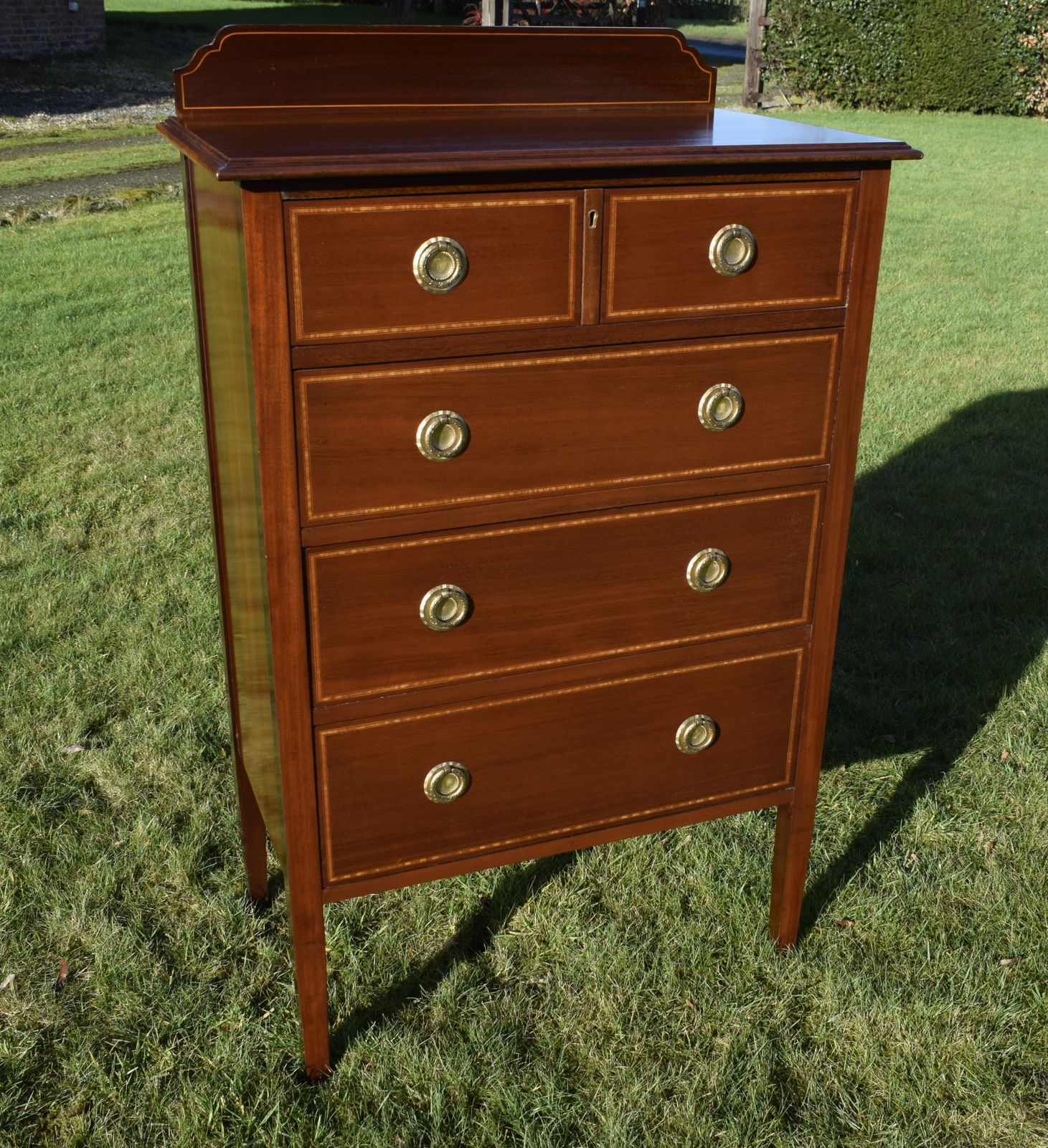 photo furniture Edwardian Mahogany Inlaid Chest Of Drawers