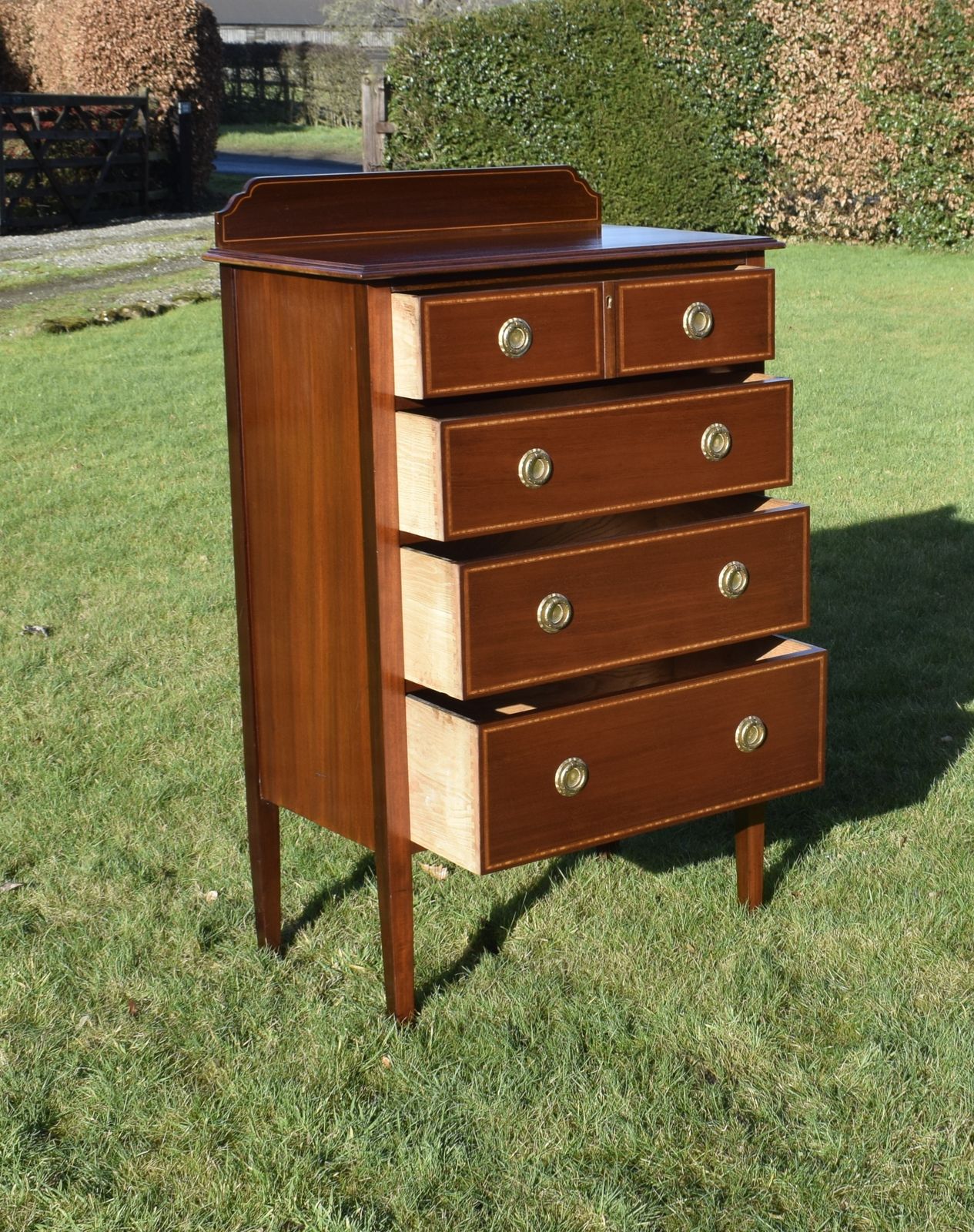 photo for sale Edwardian Mahogany Inlaid Chest Of Drawers