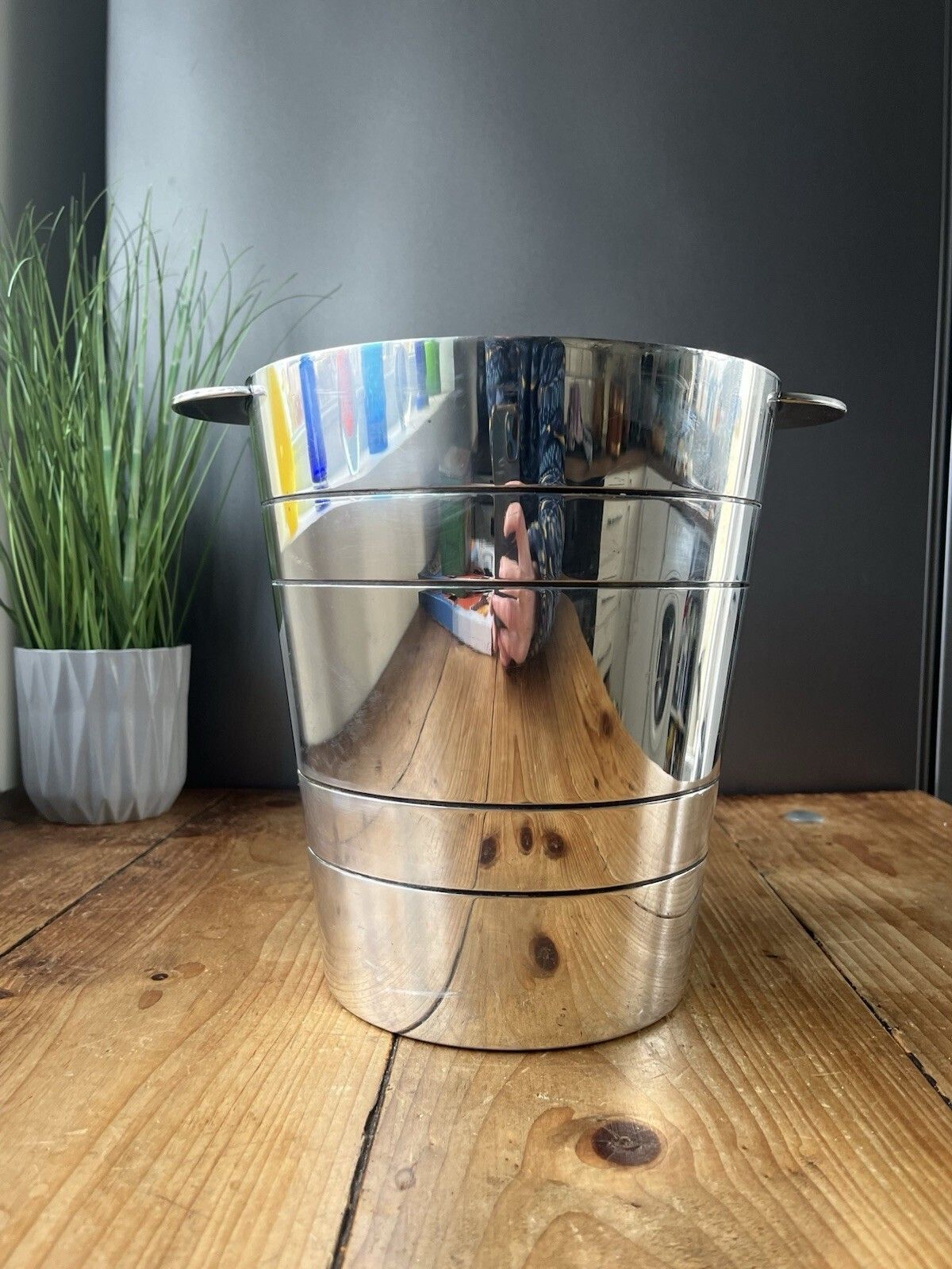 Quality Elkington Silver Plated Art Deco Champagne Wine Bottle Ice Bucket Cooler photo vinterior