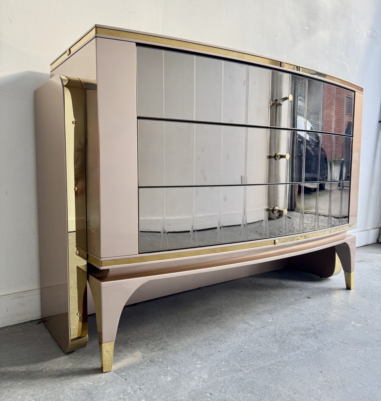 Large Italian Style Mirrored Chest Of Drawers photo Furniture