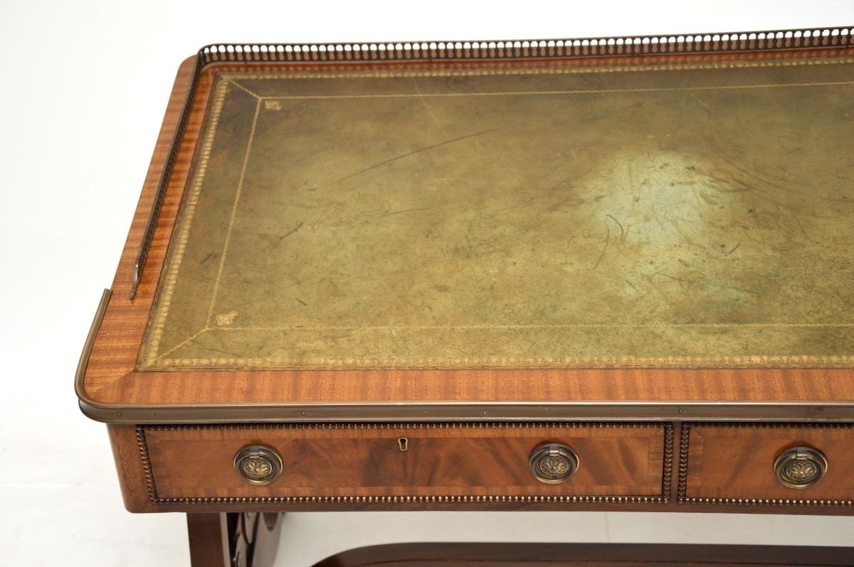 Antique Regency Style Mahogany Leather Top Desk / Writing Table photo buy