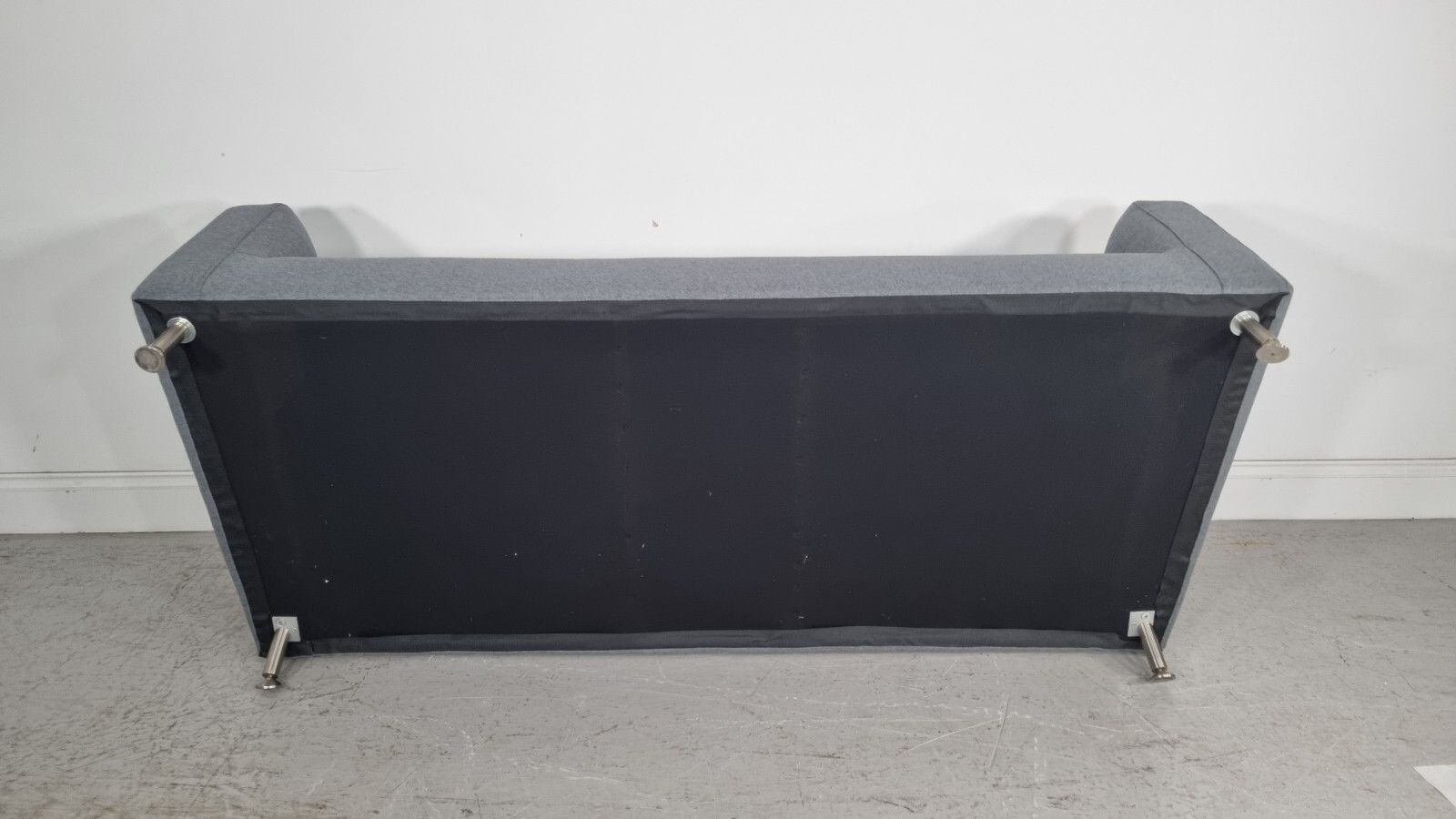 Minotti Sofa In Luxuriously Soft Mid Grey Wool Immaculate Condition photo buy