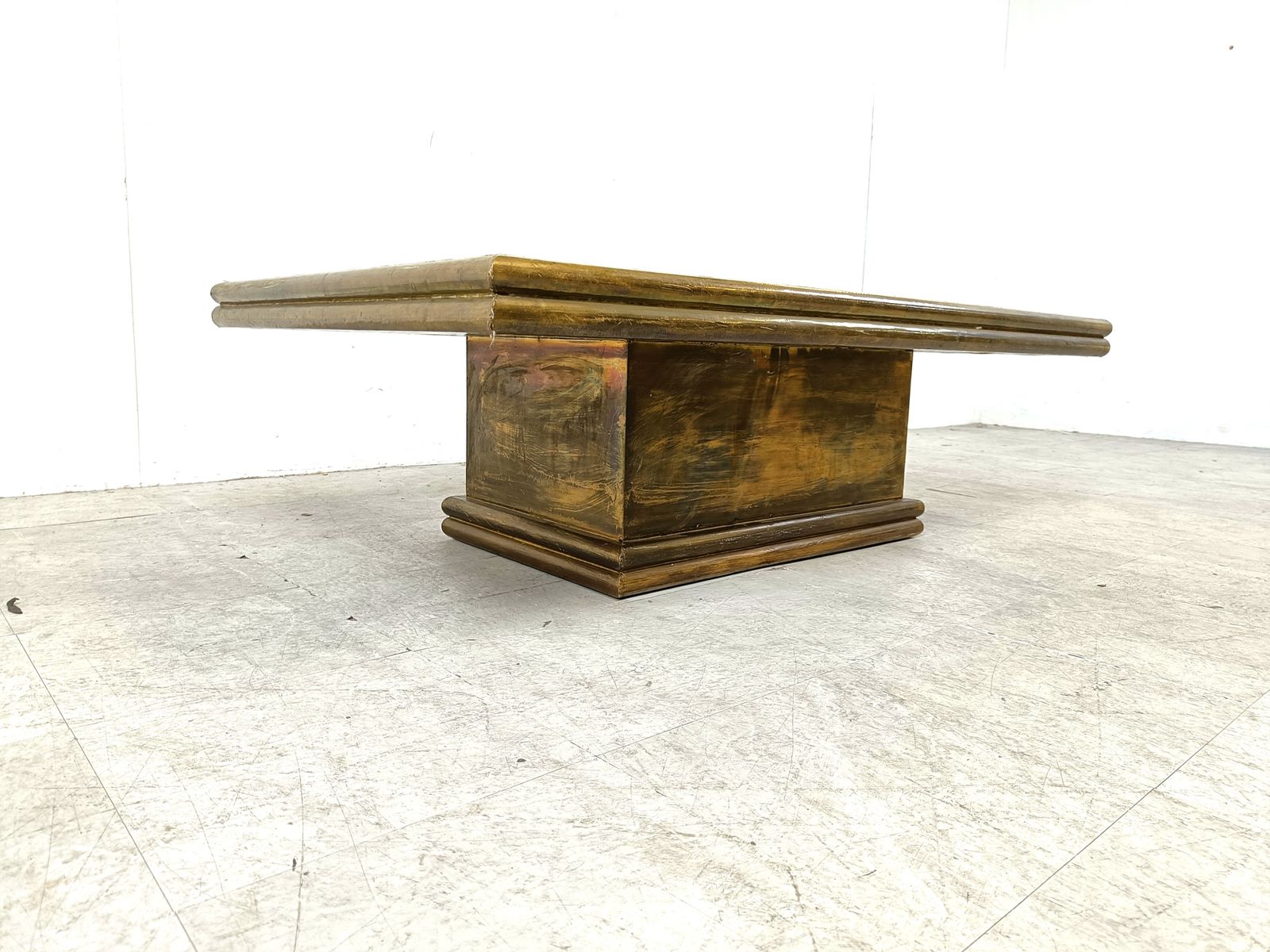 photo furniture Vintage Brass Coffee Table By Rodolfo Dubarry, 1970s