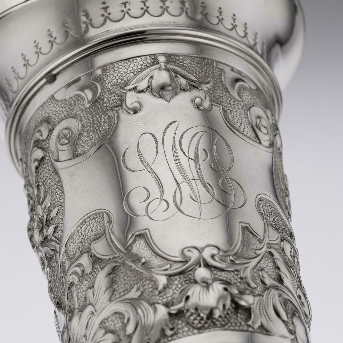 photo furniture 19th Century German Solid Silver Wine Goblet, Hanau, C.1890