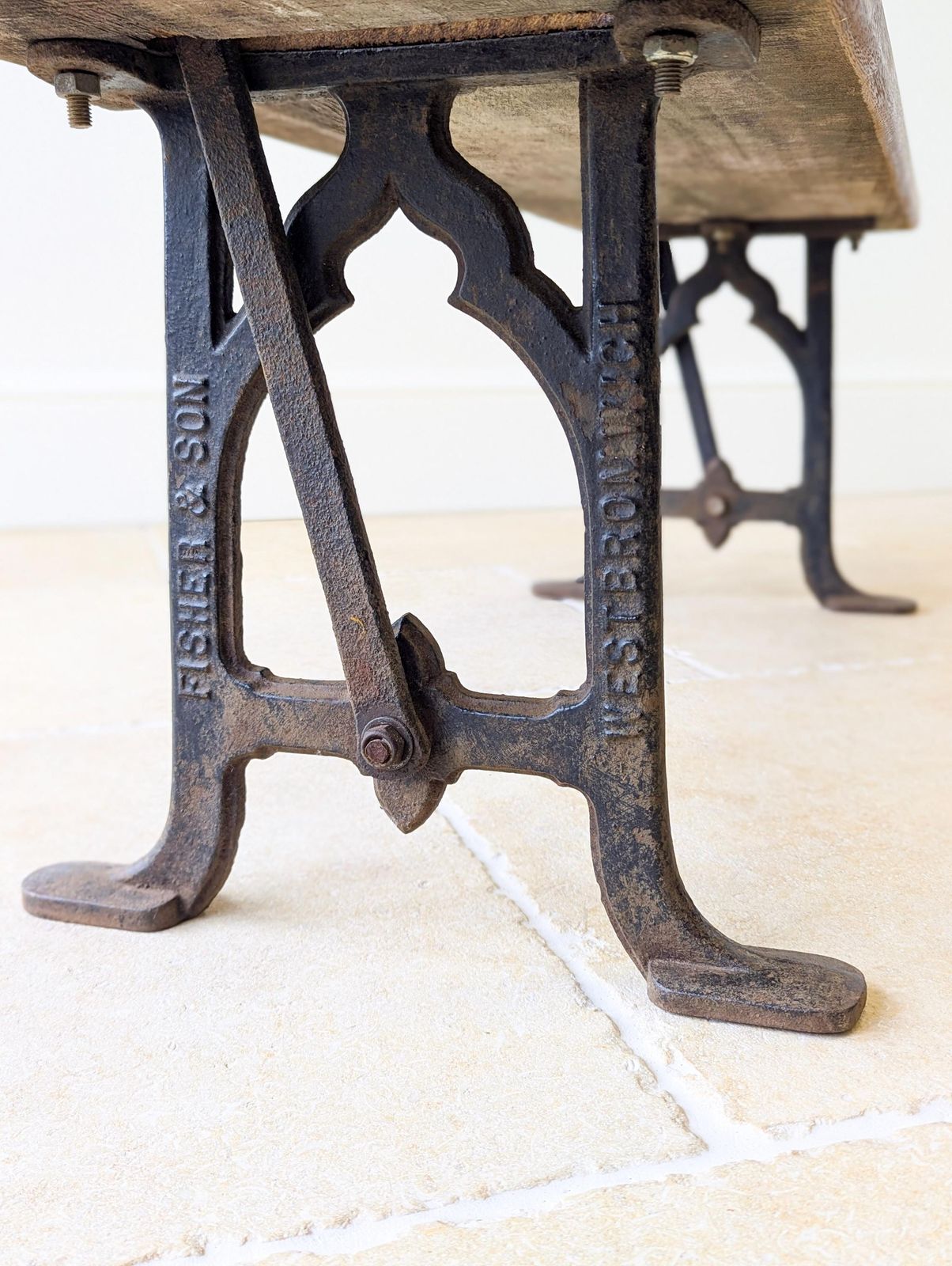 Antique Victorian Reversible Tram Bench By Fisher & Son C.1890 photo Furniture