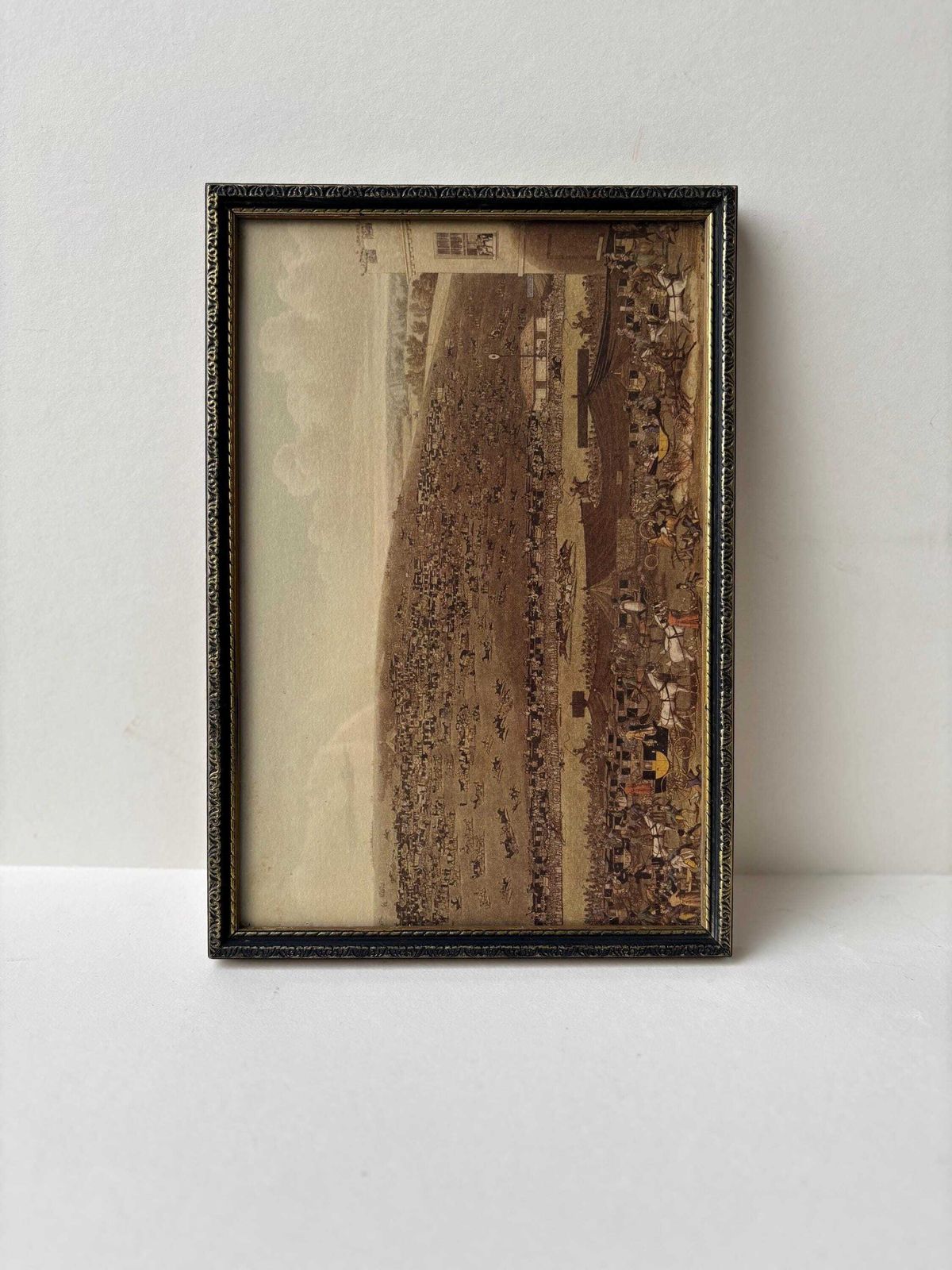Art Vintage Horse Racing Print Framed | 19th Century Sporting Art | Classic Equestrian Wall Art photo